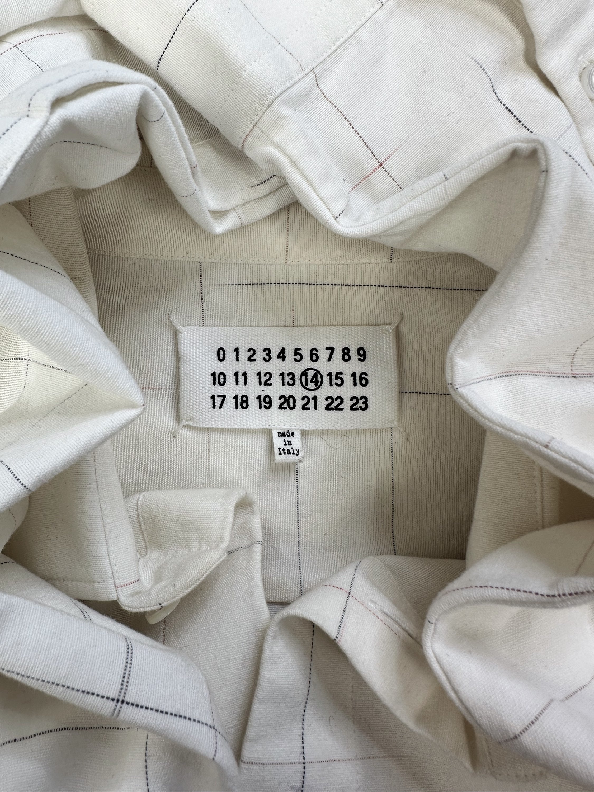Maison Margiela ‘Line’ Motif Long Sleeve Button Up Shirt
