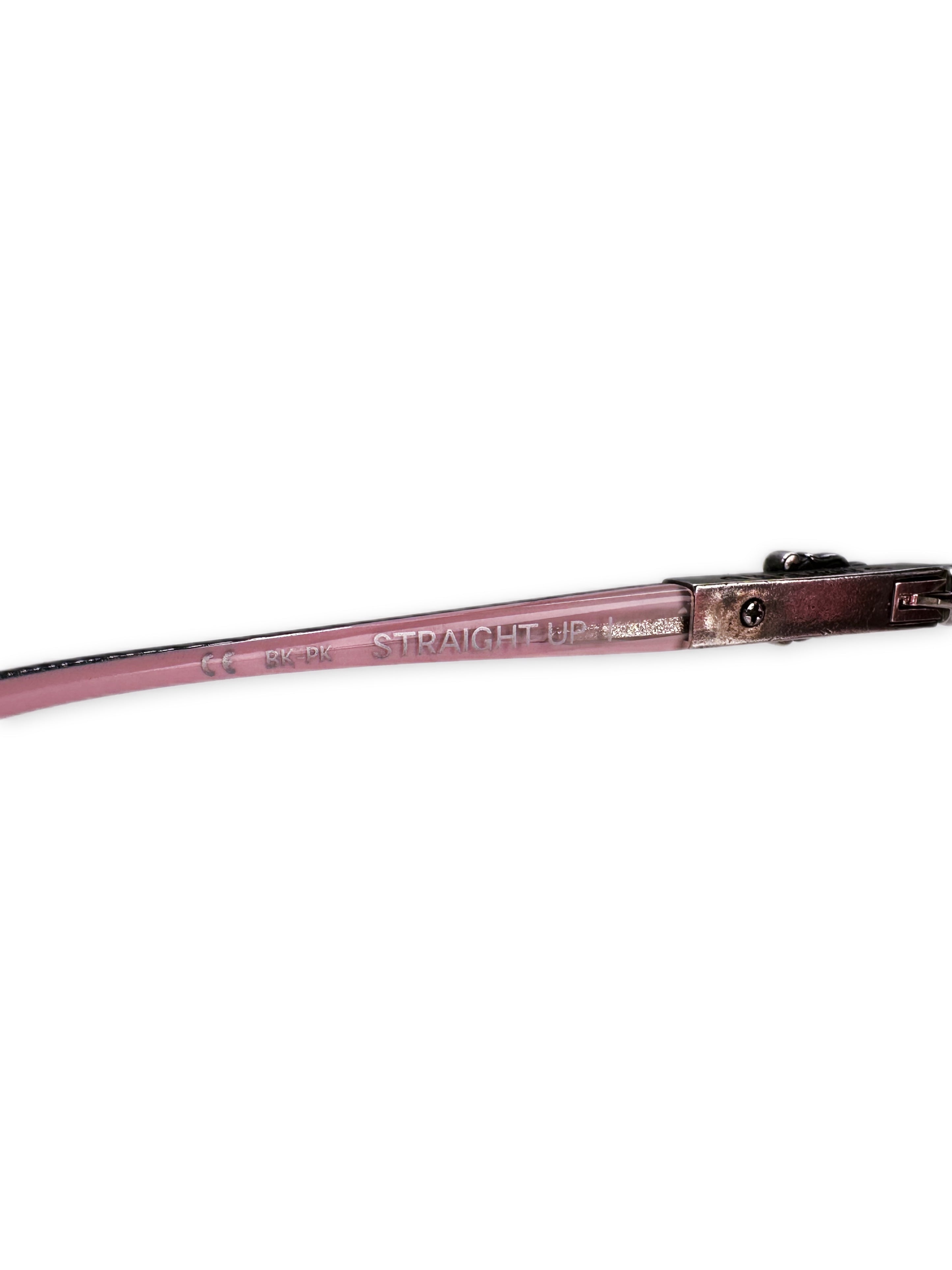 Chrome Hearts ‘Straight Up’ Dagger Pink Silver Aviator Sunglasses