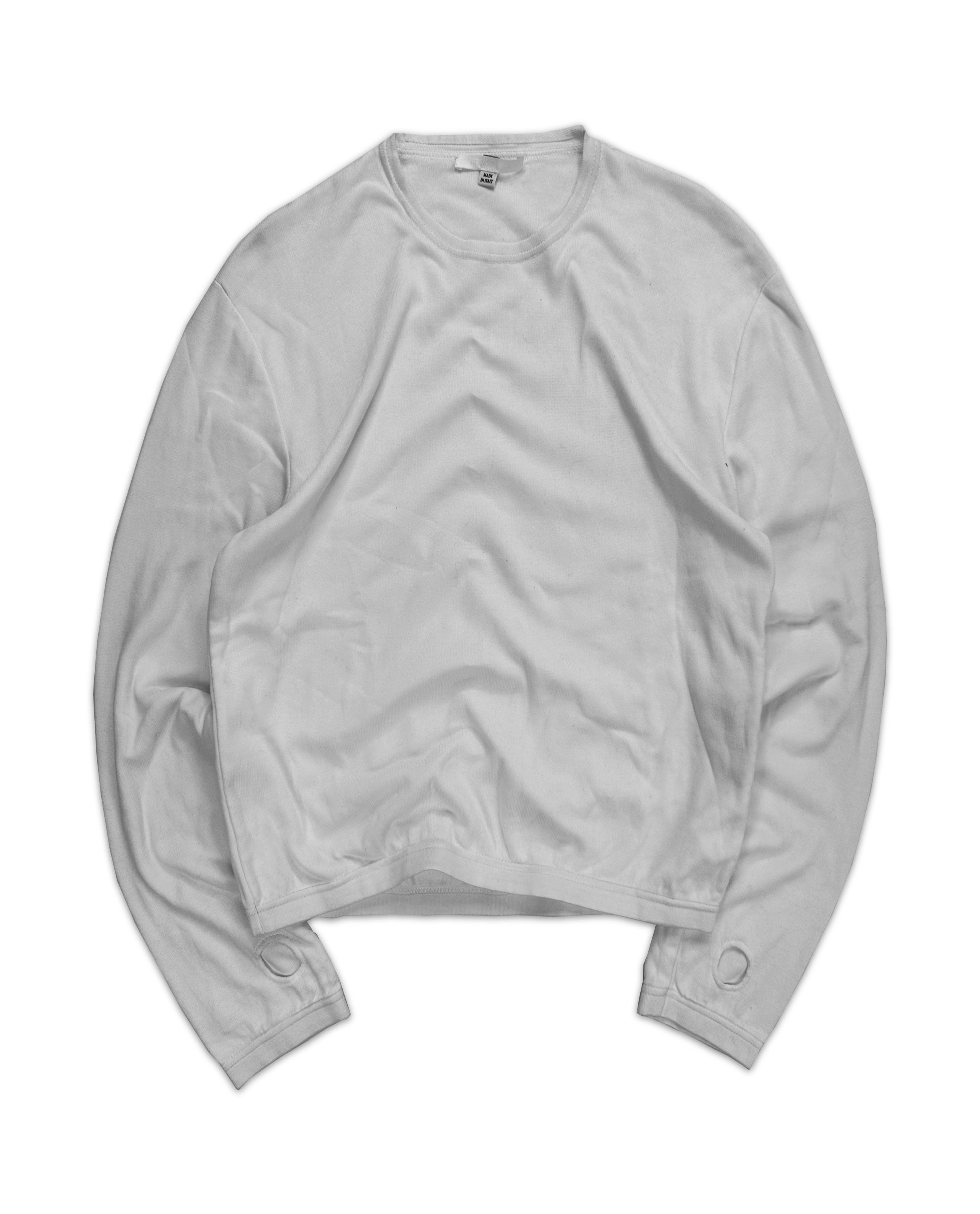 00s Helmut Lang ‘Thumb Hole’ Cut Out Long Sleeve Shirt