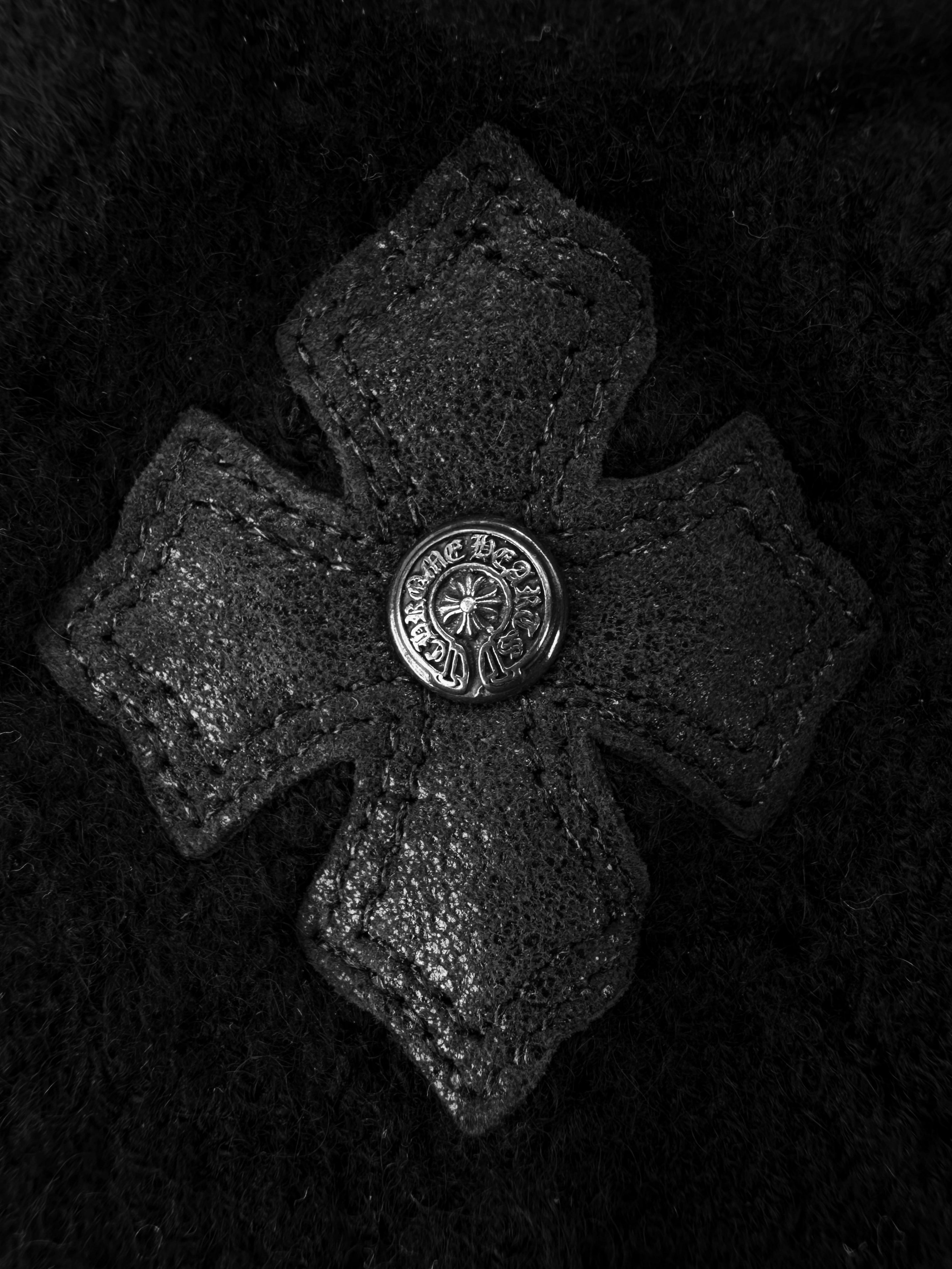 Chrome Hearts ‘Cross’ Patch .925 Silver Lace Long Gloves