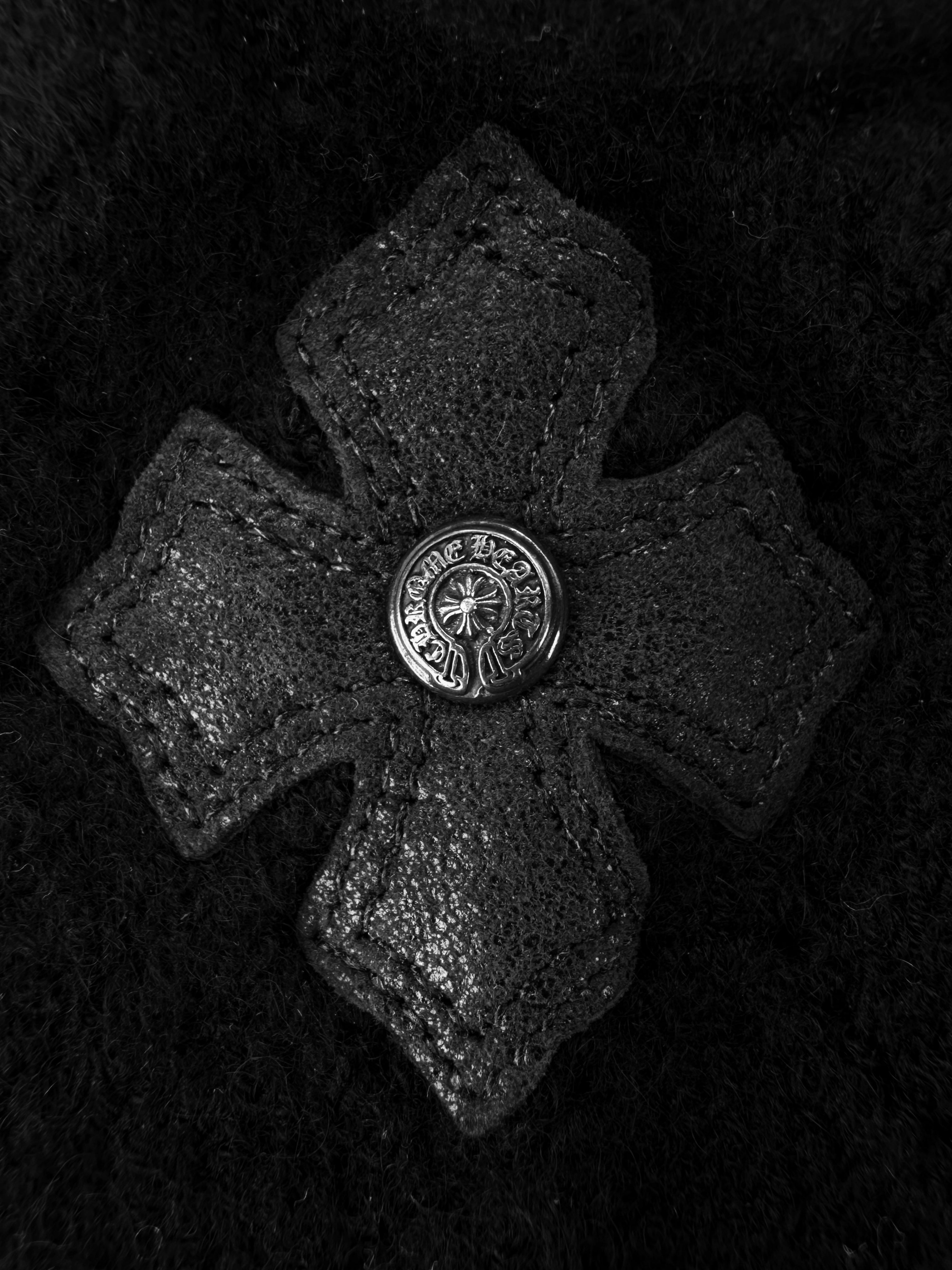 Chrome Hearts ‘Cross’ Patch .925 Silver Lace Long Gloves