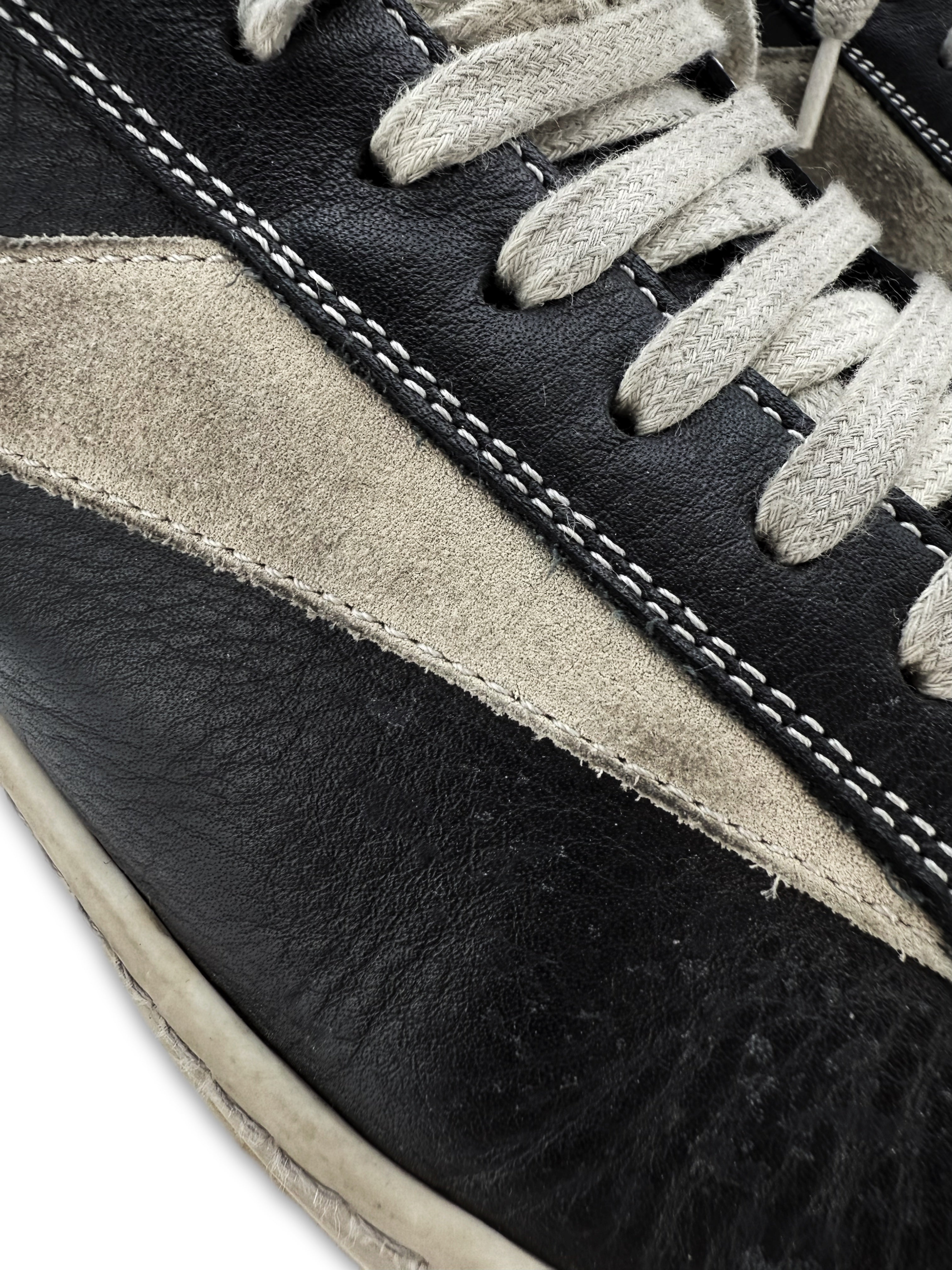 Rick Owens Black Leather Low-top ‘Vans’ Sneakers