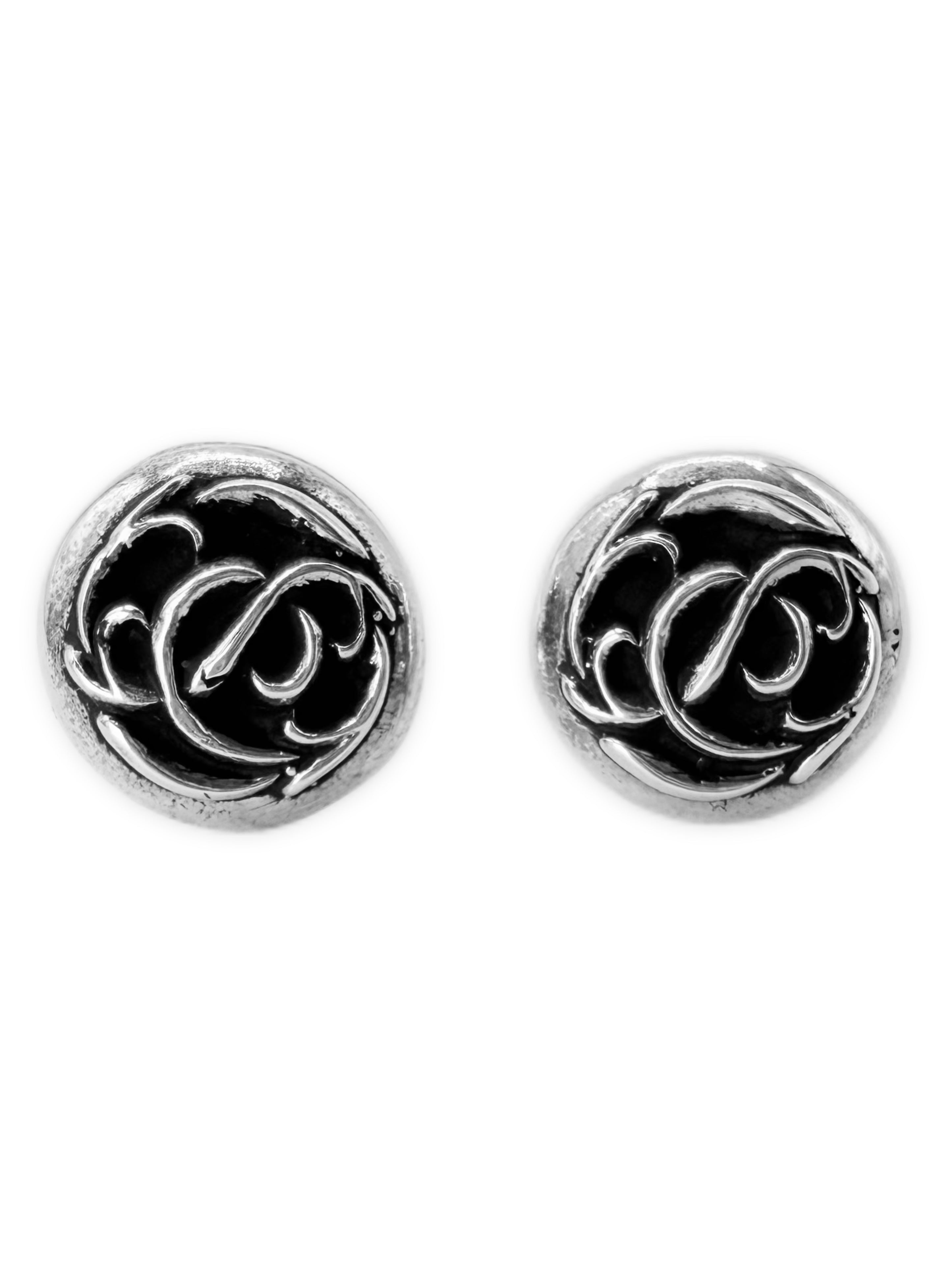 Chrome Hearts ‘Eternity Vine’ Stud .925 Silver Earrings Set
