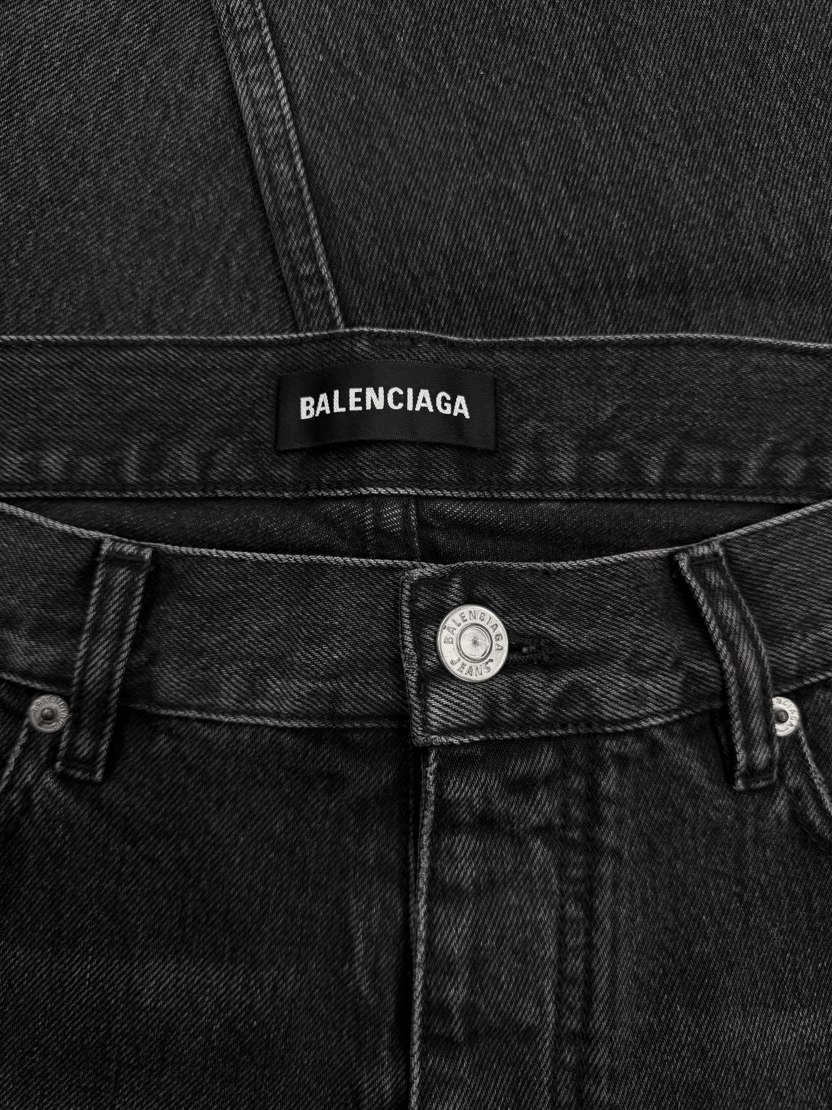 AW22 Balenciaga Japanese Organic Washed Black Denim