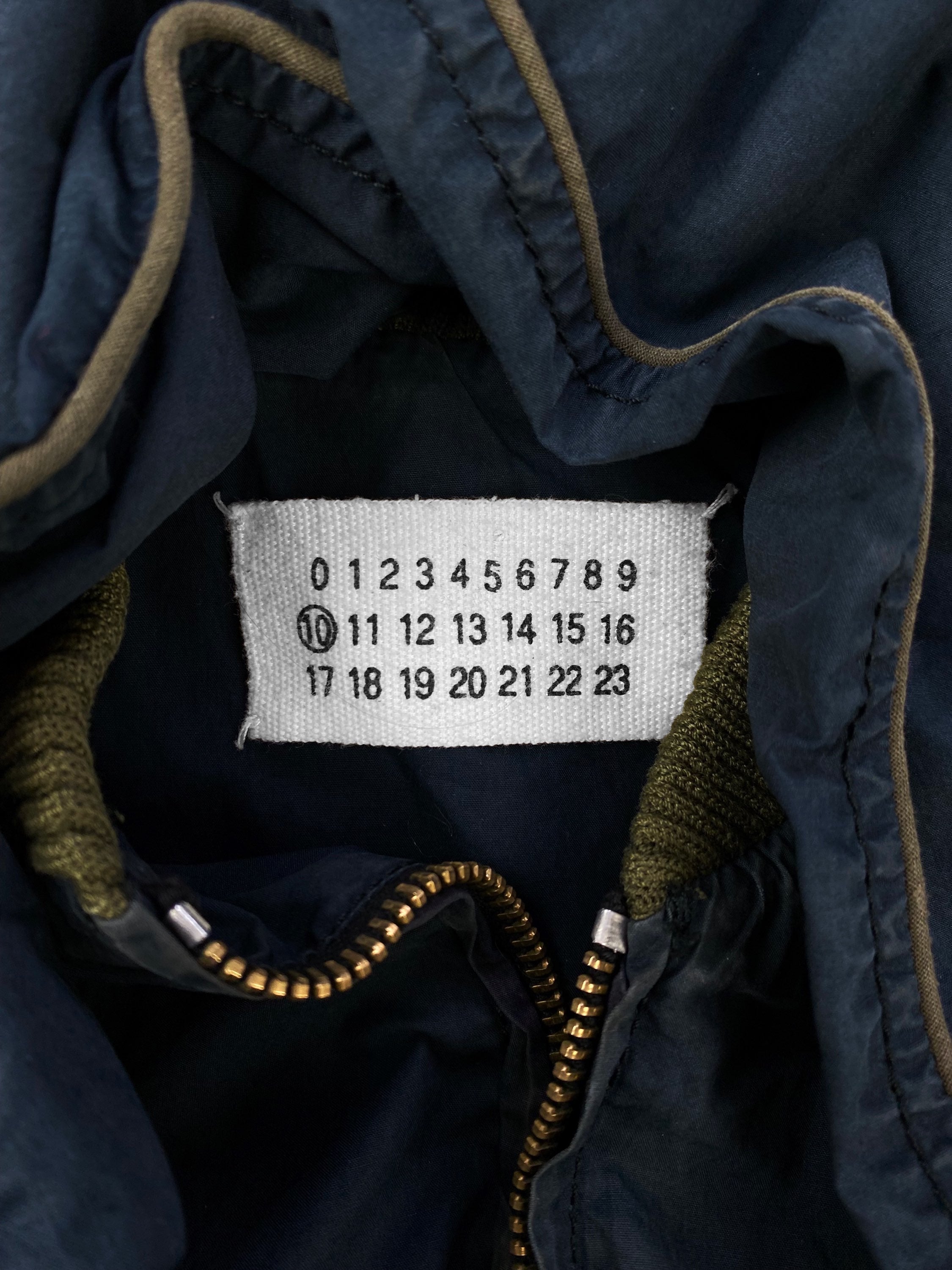 SS04 Maison Margiela Contrast Stripe 5-Zip Bomber Jacket
