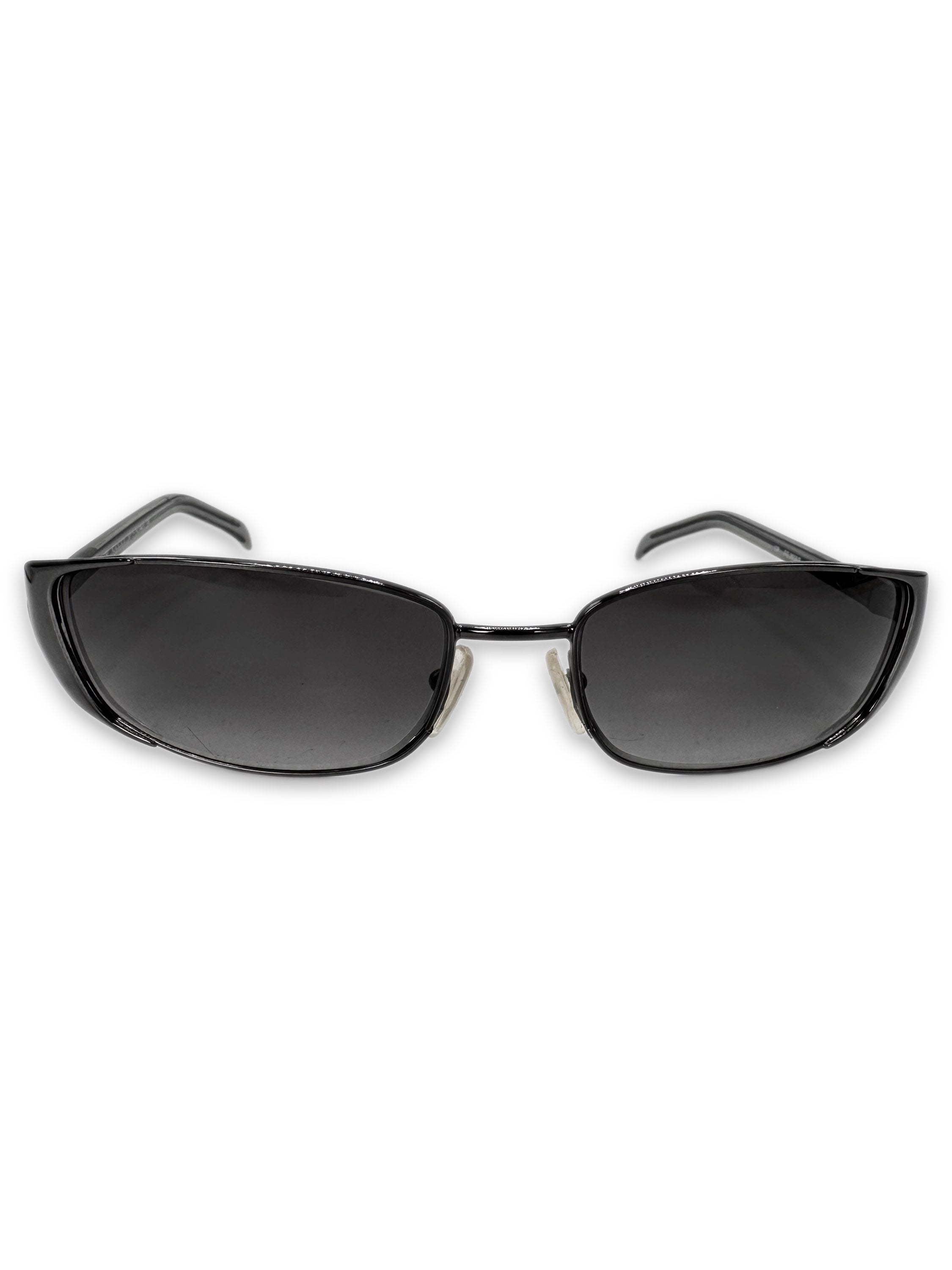 Gucci Rounded Black Tint Logo Sunglasses