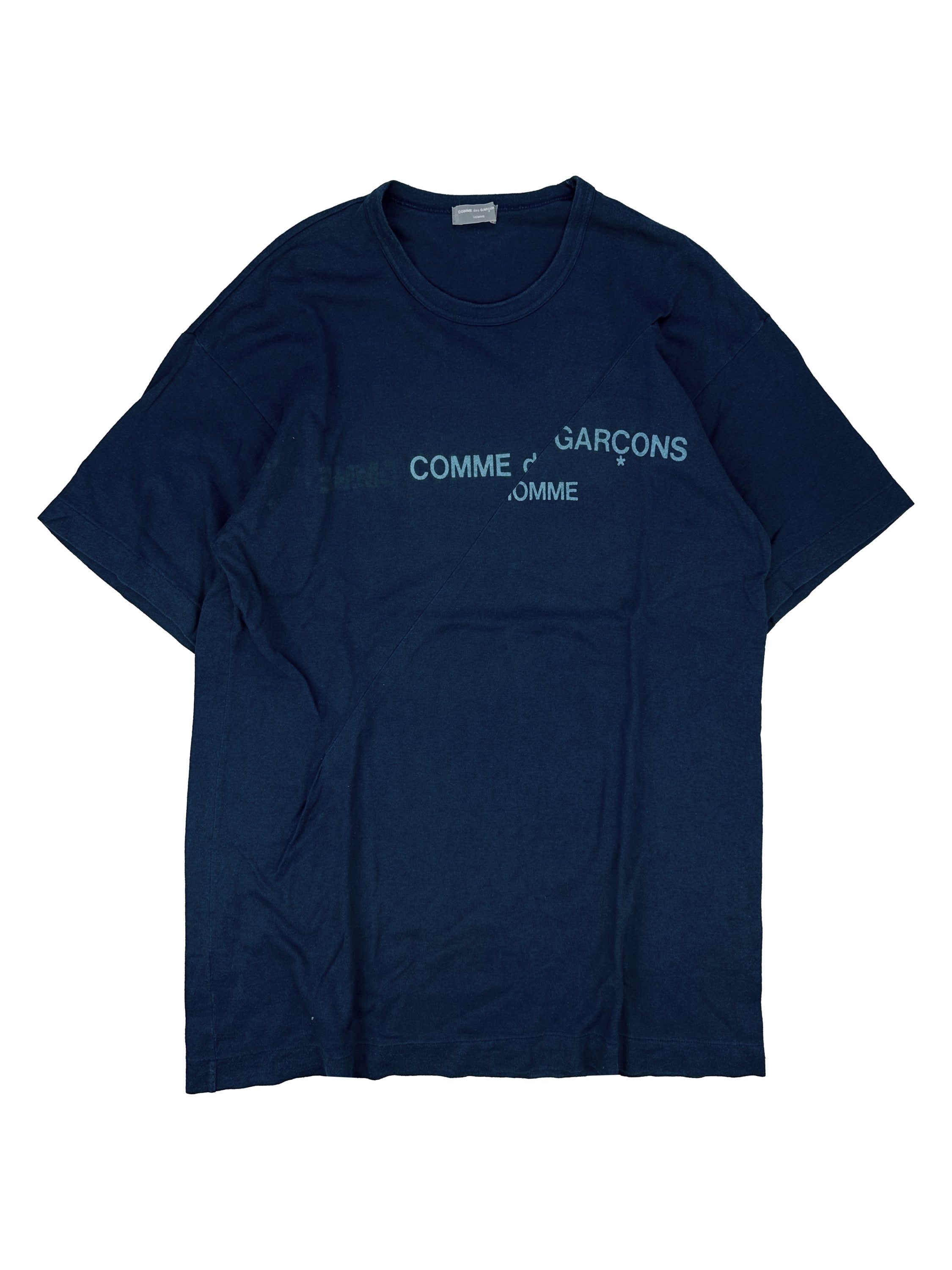 AW97 Comme des Garçons ‘Split Logo’ Navy Blue T-Shirt