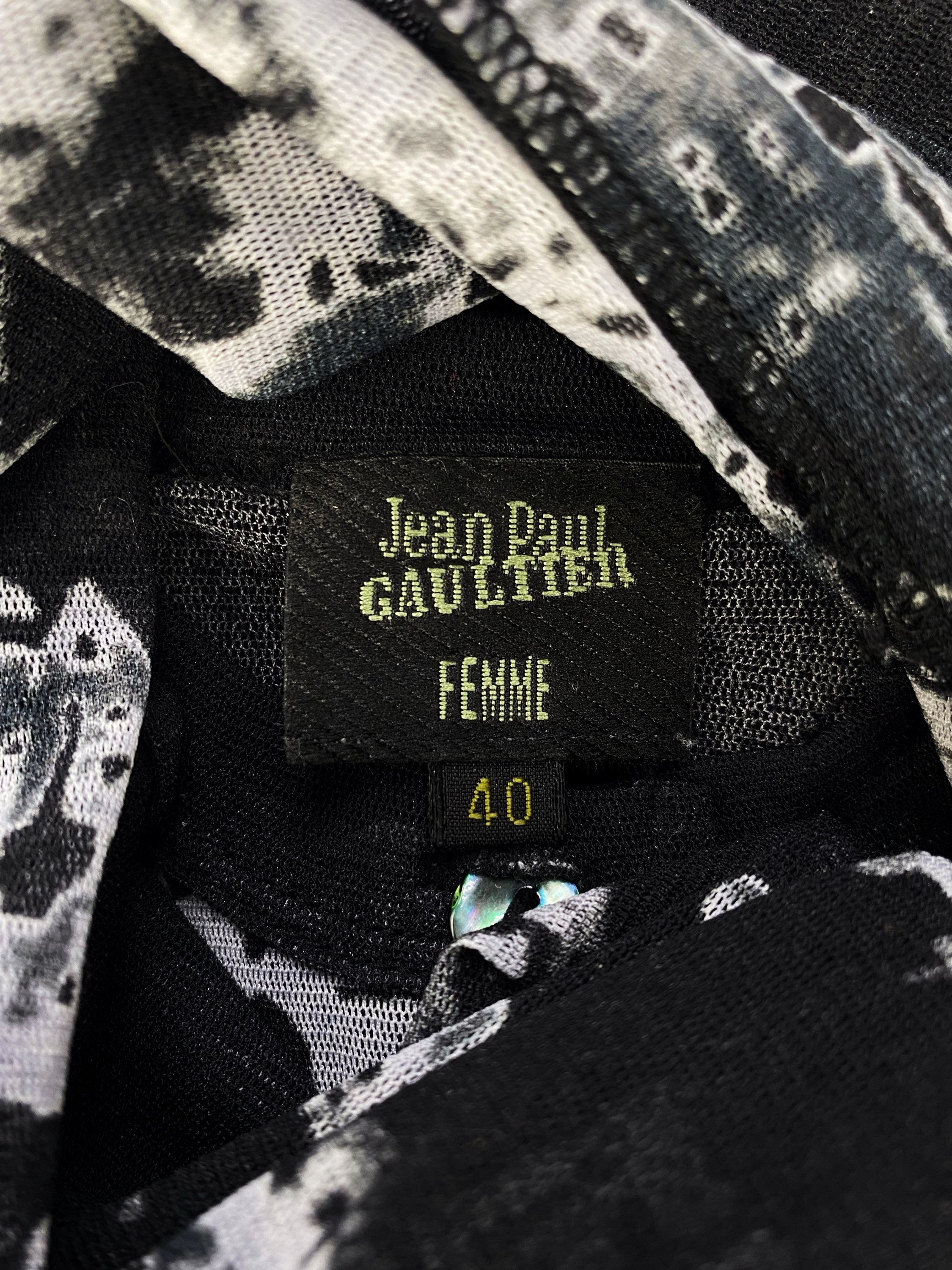 SS02 Jean Paul Gaultier ‘Madonna’ Mesh Longsleeve Shirt
