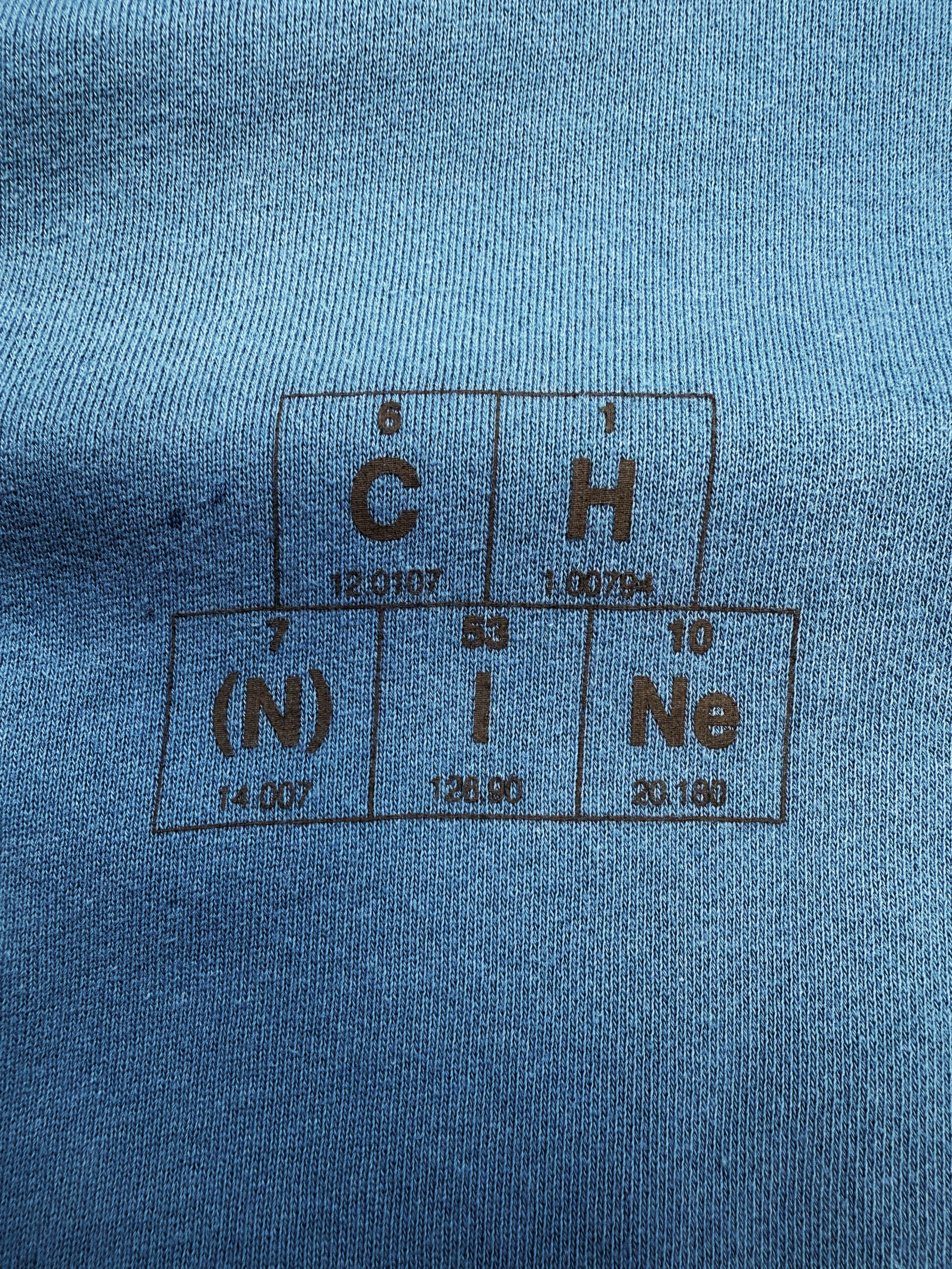 Number (N)ine x C2H4 Periodic Two Tone Blue Hoodie