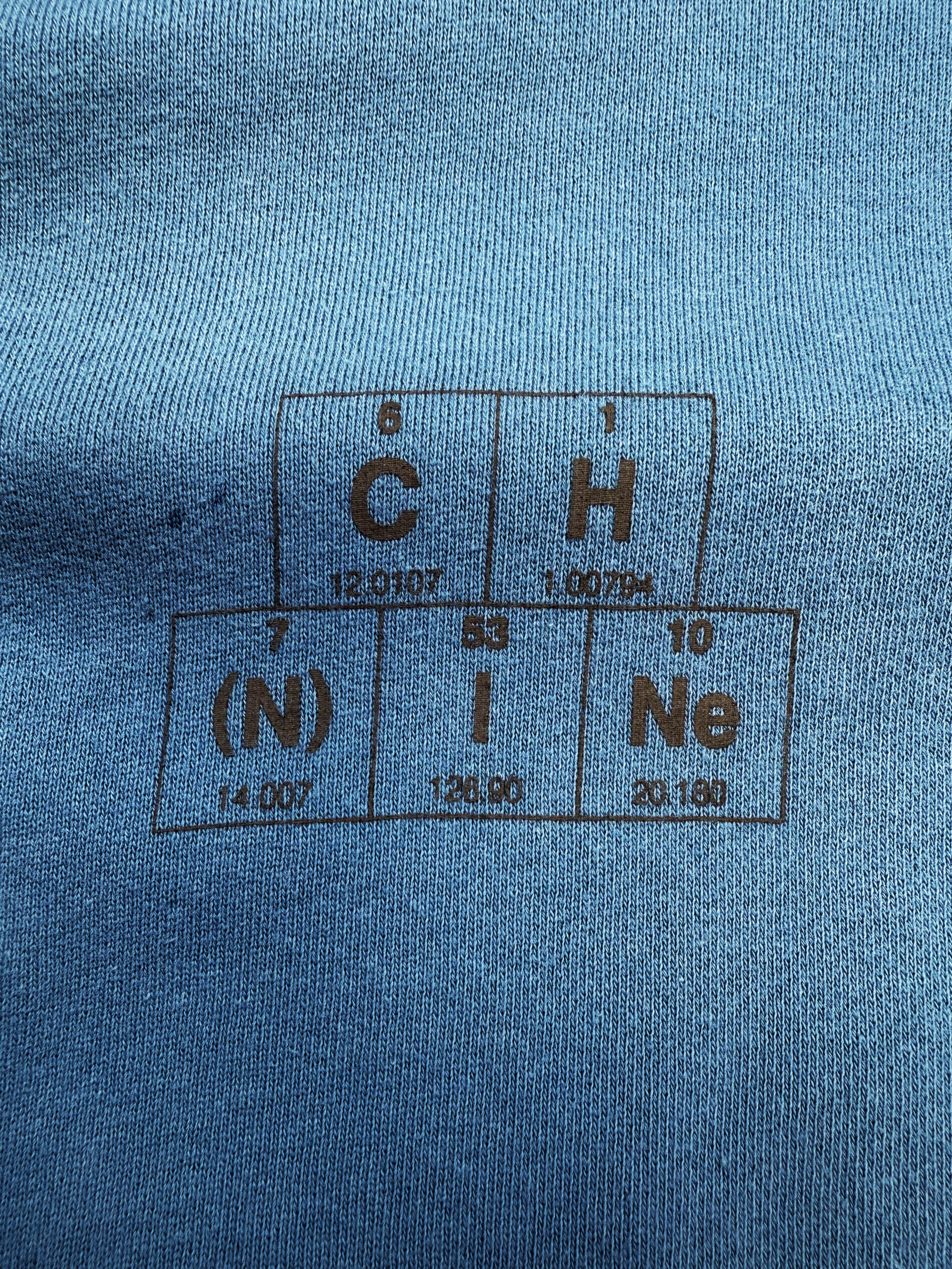 Number (N)ine x C2H4 Periodic Two Tone Blue Hoodie