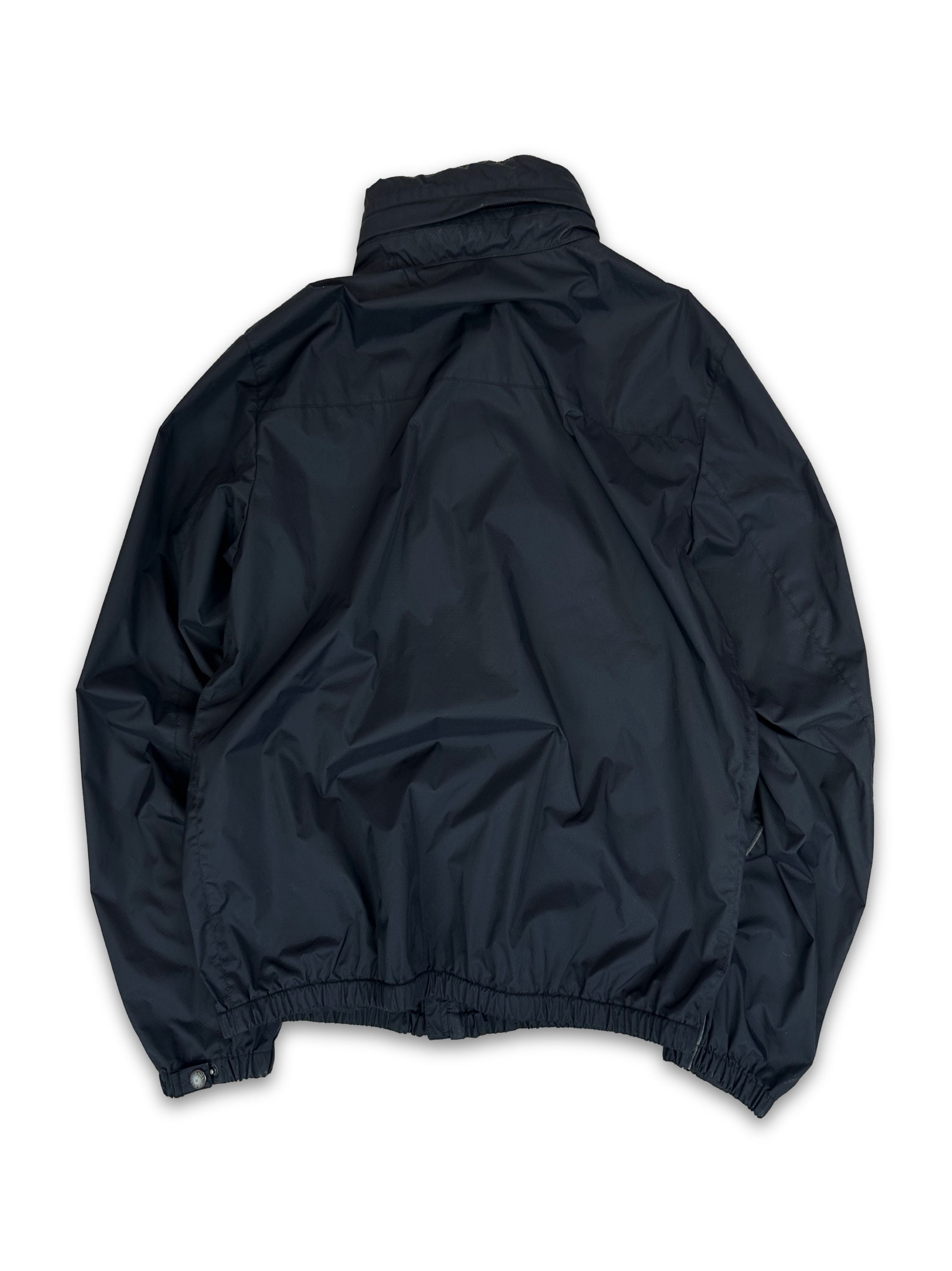 00s Prada Sport Navy Blue Packable Hood Multi-zip Jacket
