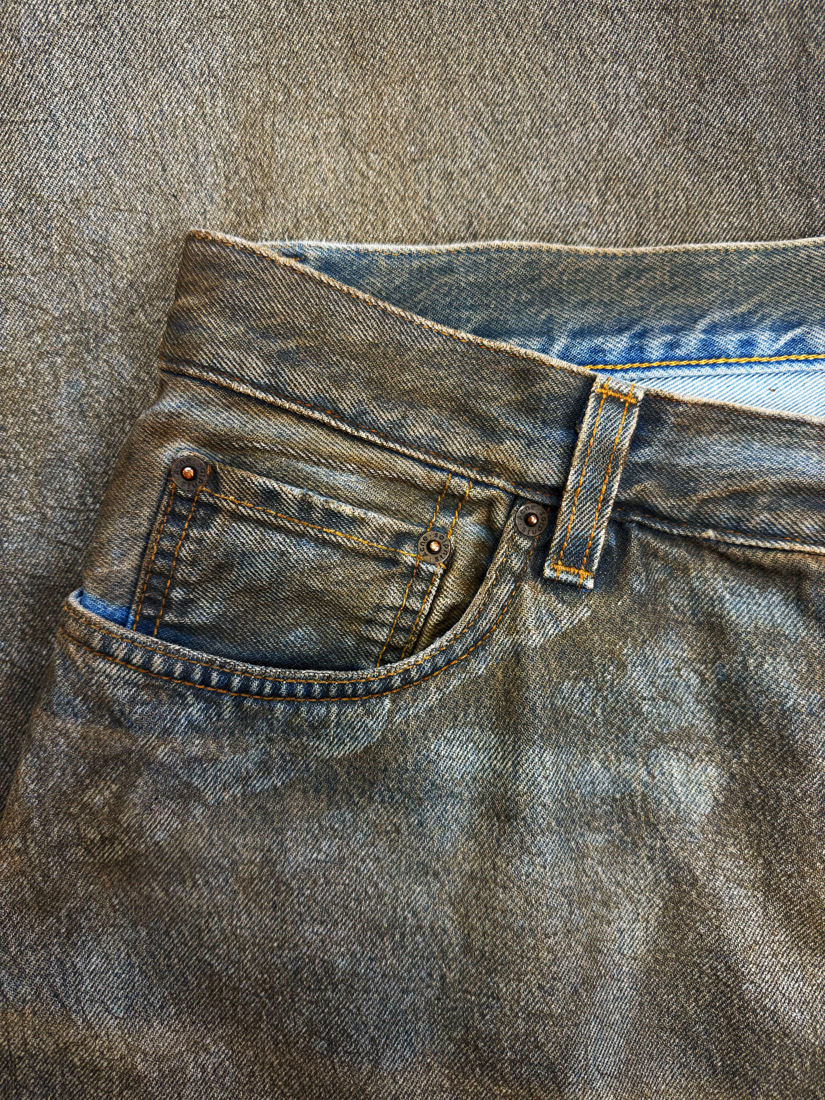 Acne Studios Dirt Wash Super Baggy Wide Cut Denim