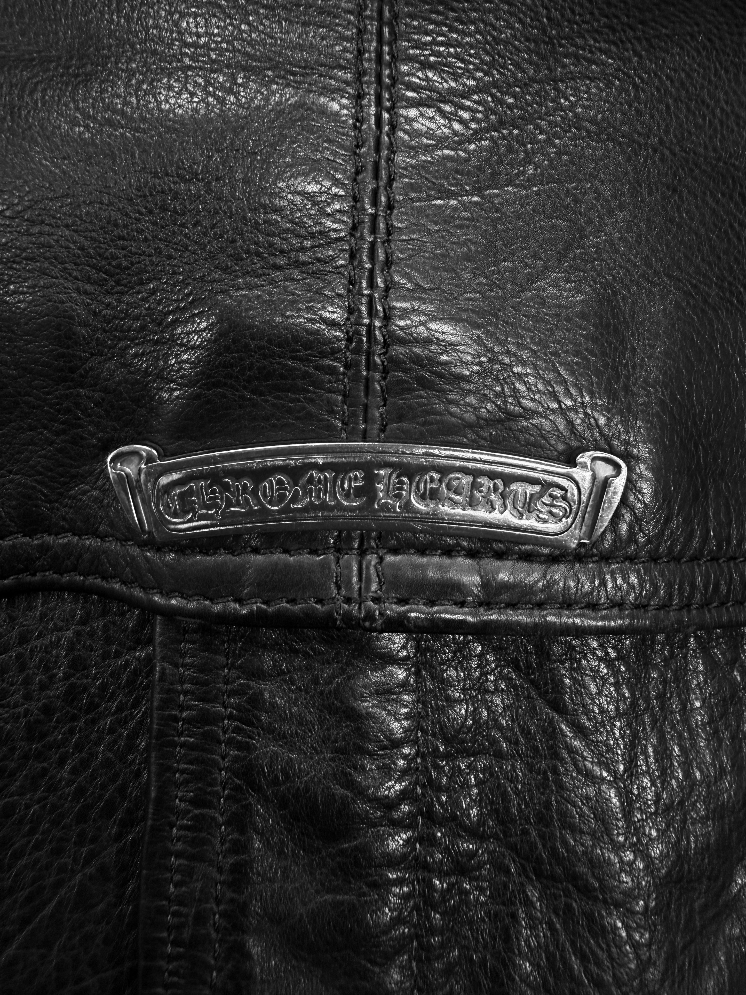 Chrome Hearts ‘Hunting’ Black Talon Button Leather Jacket