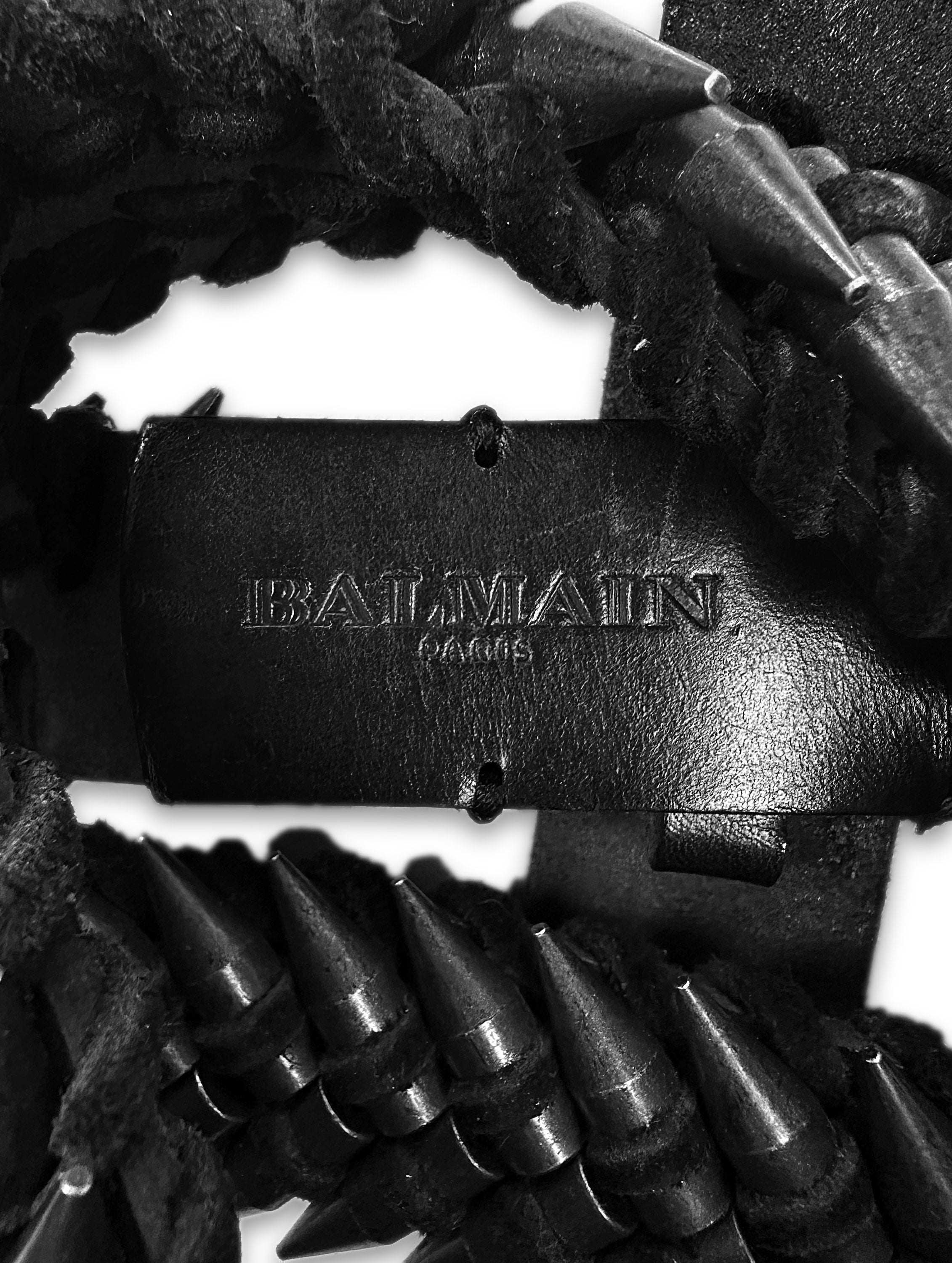 AW10 Balmain by Christophe Decarnin Leather ‘Bullet’ Belt