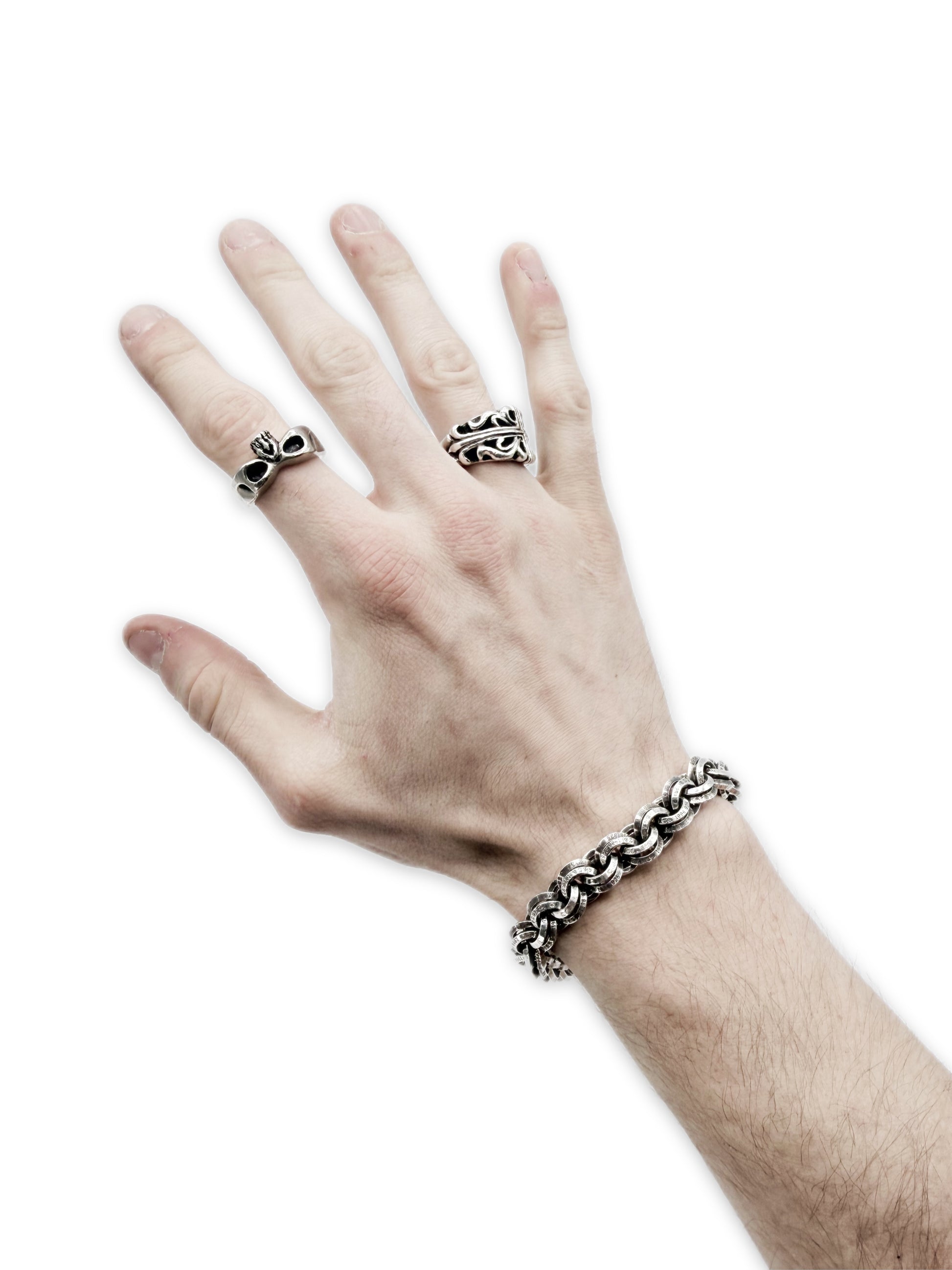 Chrome Hearts Large Double B Ring .925 Silver Bracelet