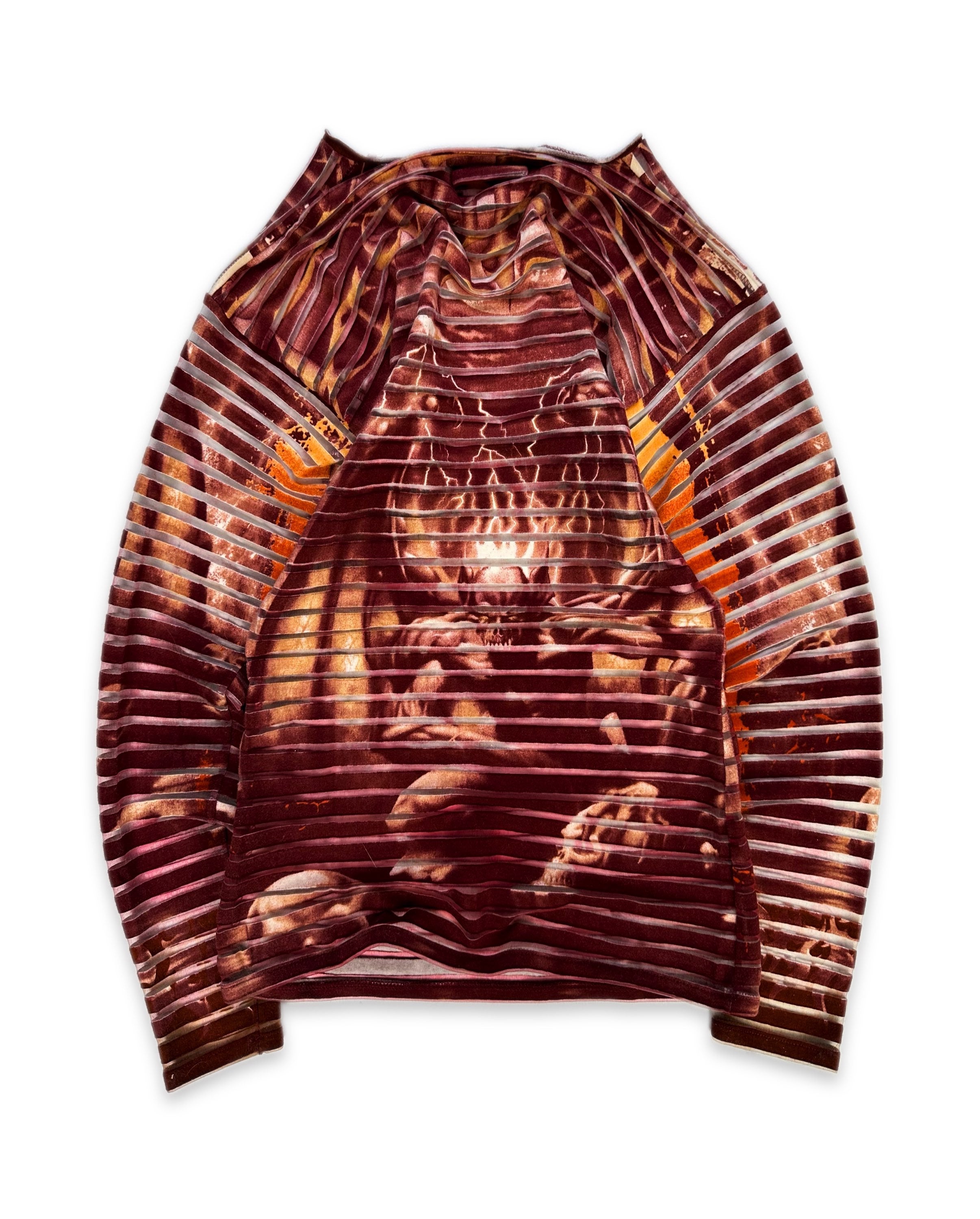 SS01 Jean Paul Gaultier ‘Satan’ Tattoo Mesh Long Sleeve Shirt