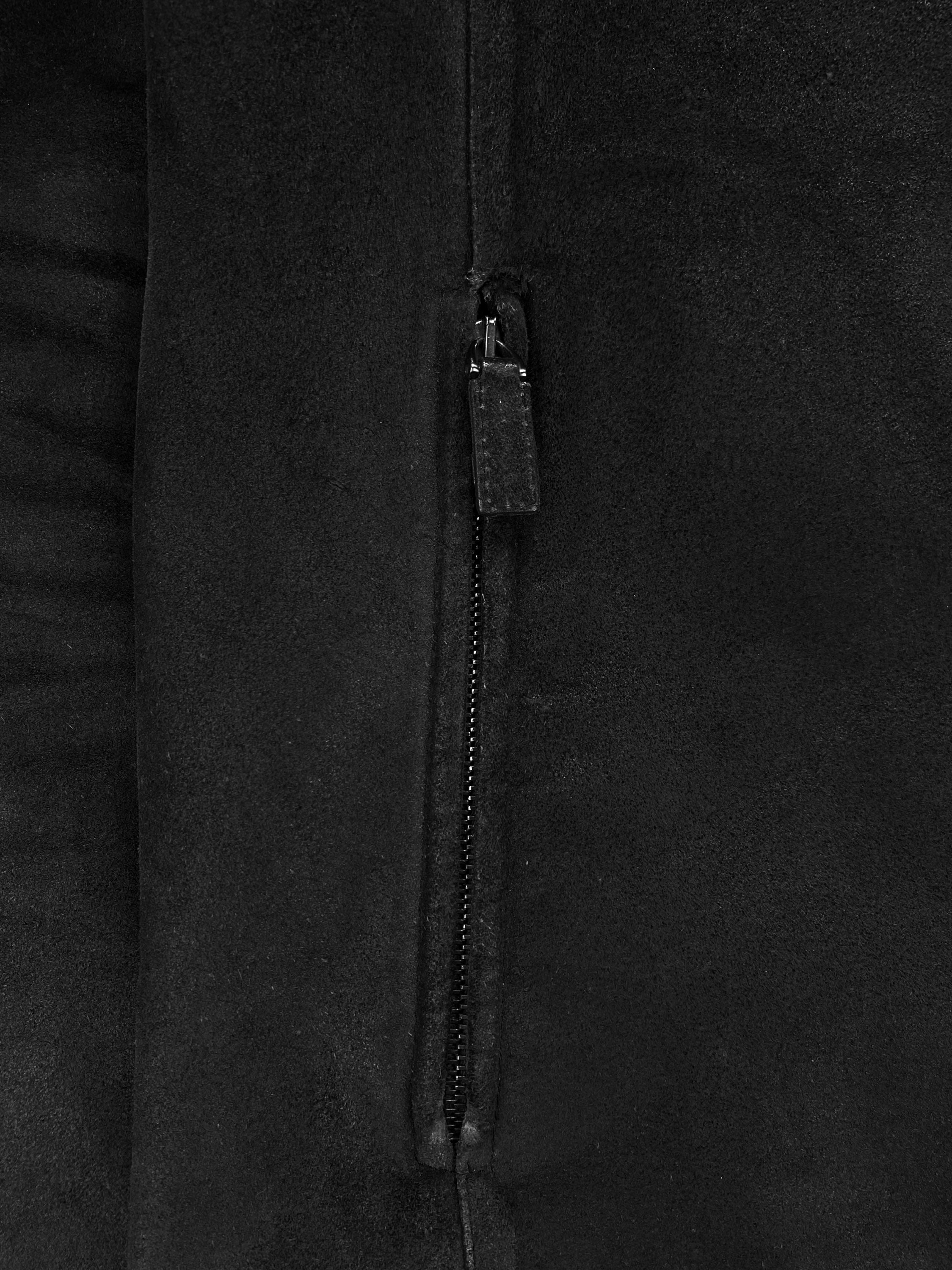 Gucci by Tom Ford Suede Black Biker Jacket