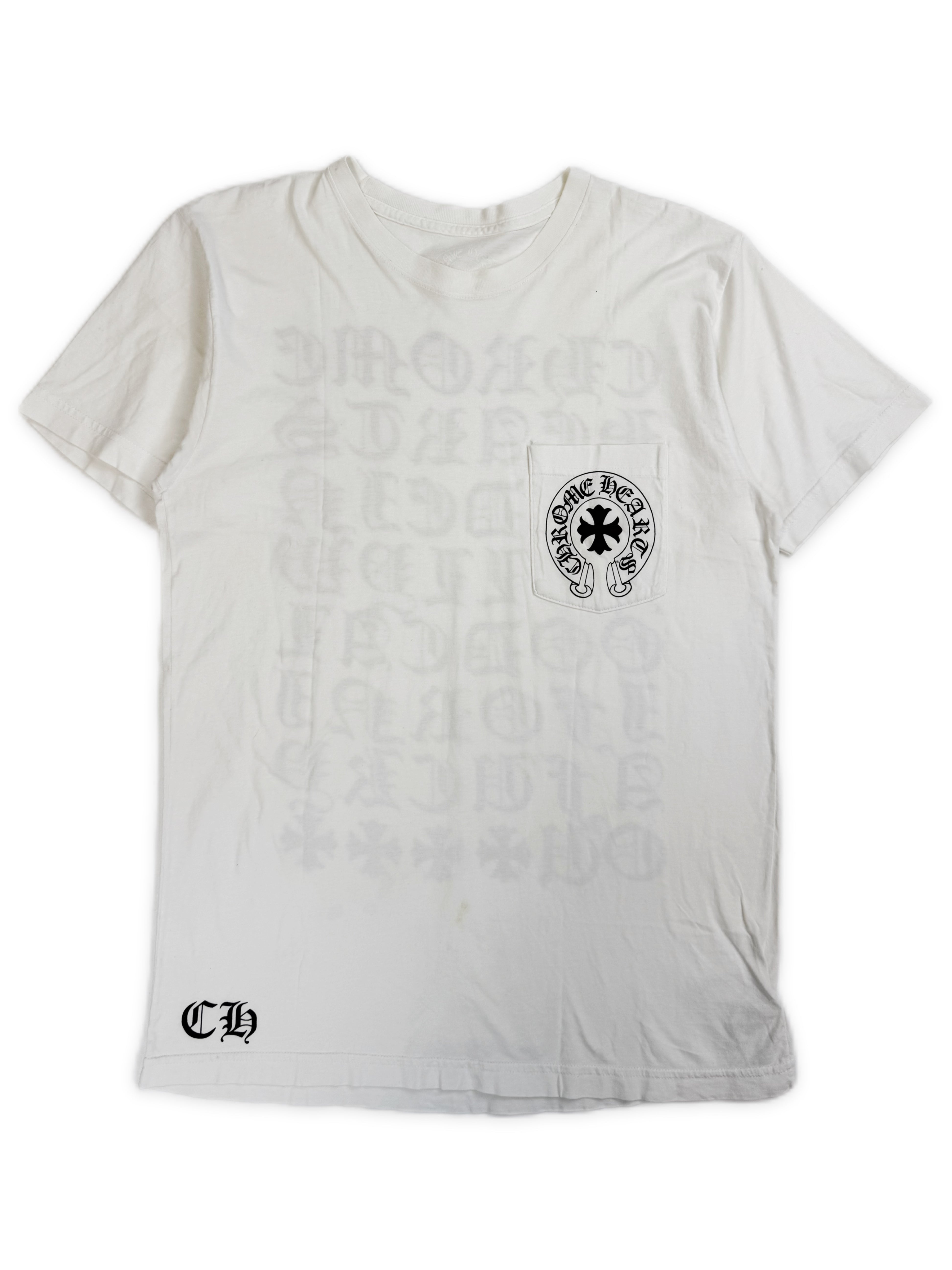Chrome Hearts Eye Chart Hollywood Exclusive White Logo T-Shirt
