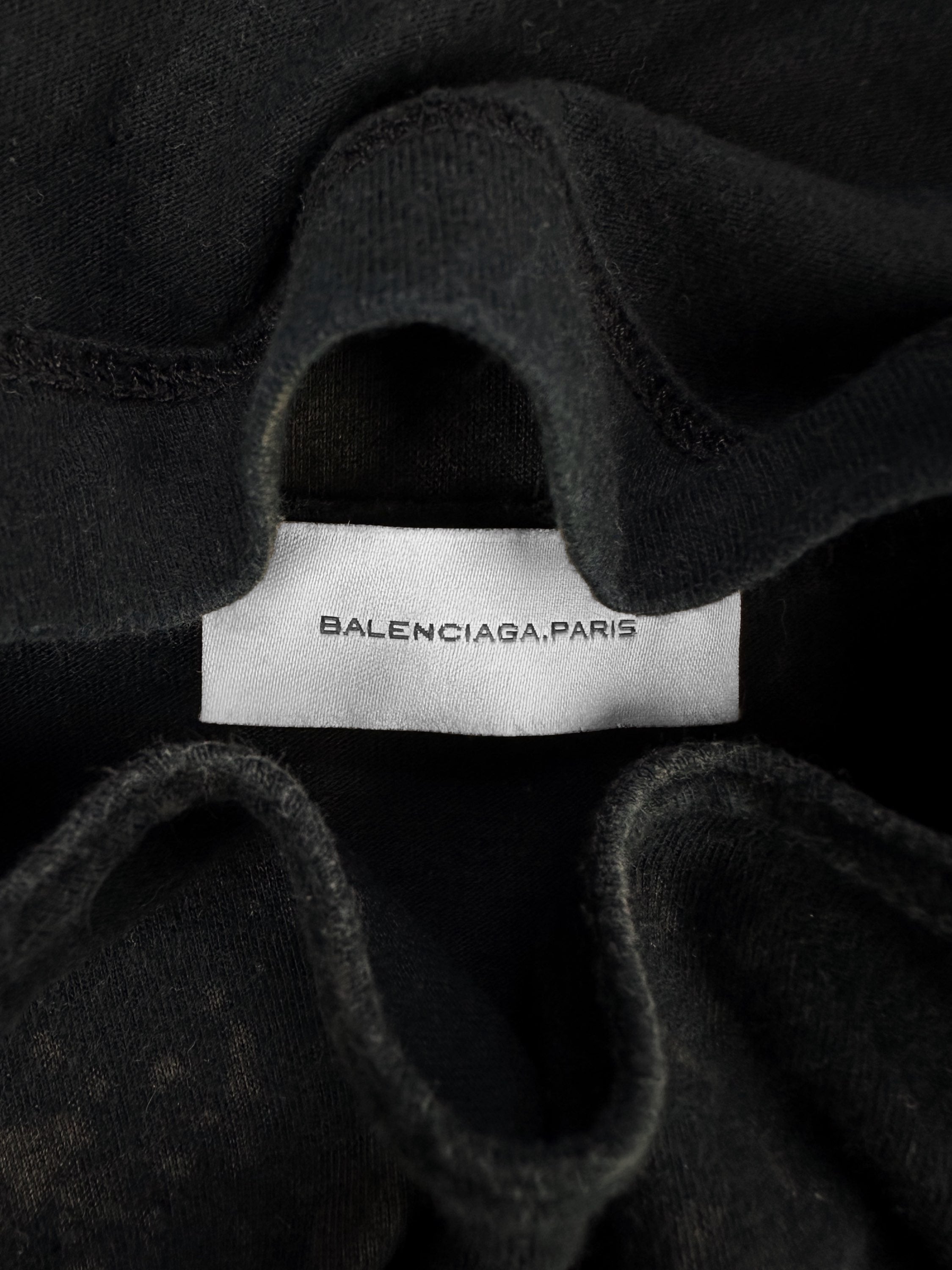00s Balenciaga Bleach Wash Abstract Pattern T-Shirt