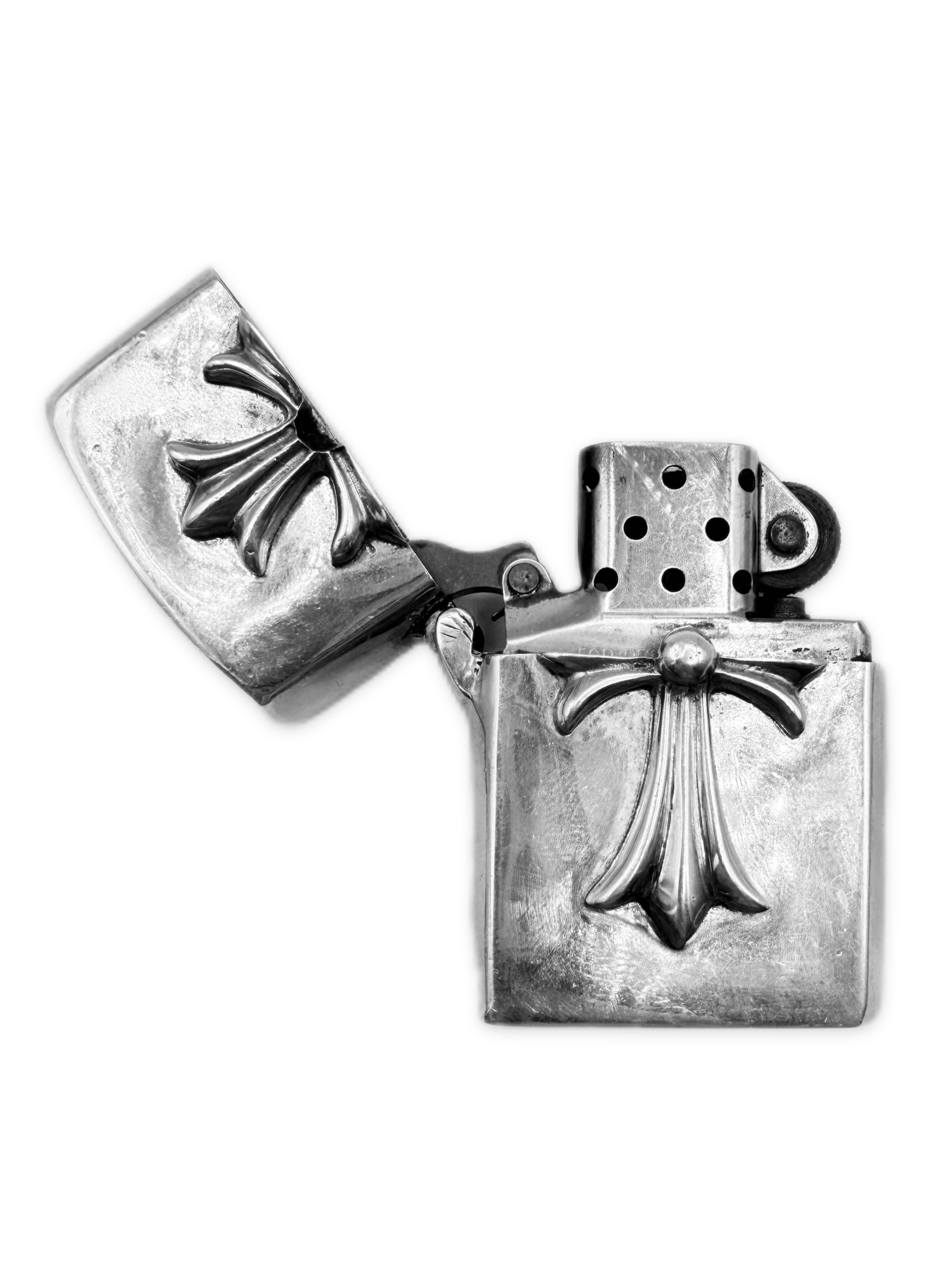 Chrome Hearts Cross .925 Silver Zippo Lighter Case