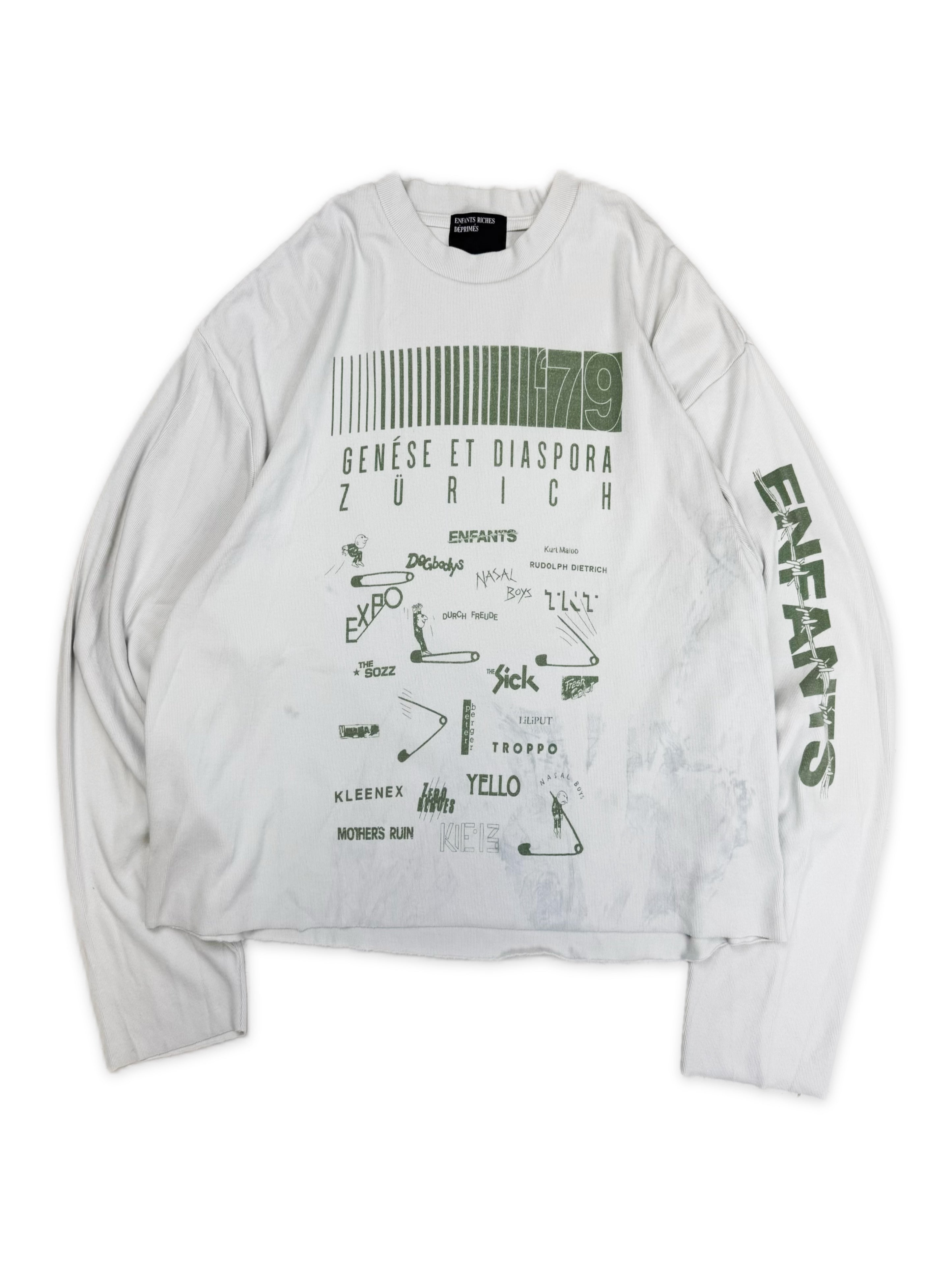 Enfants Riches Deprimes ‘Zurich’ Ribbed White Long Sleeve Shirt