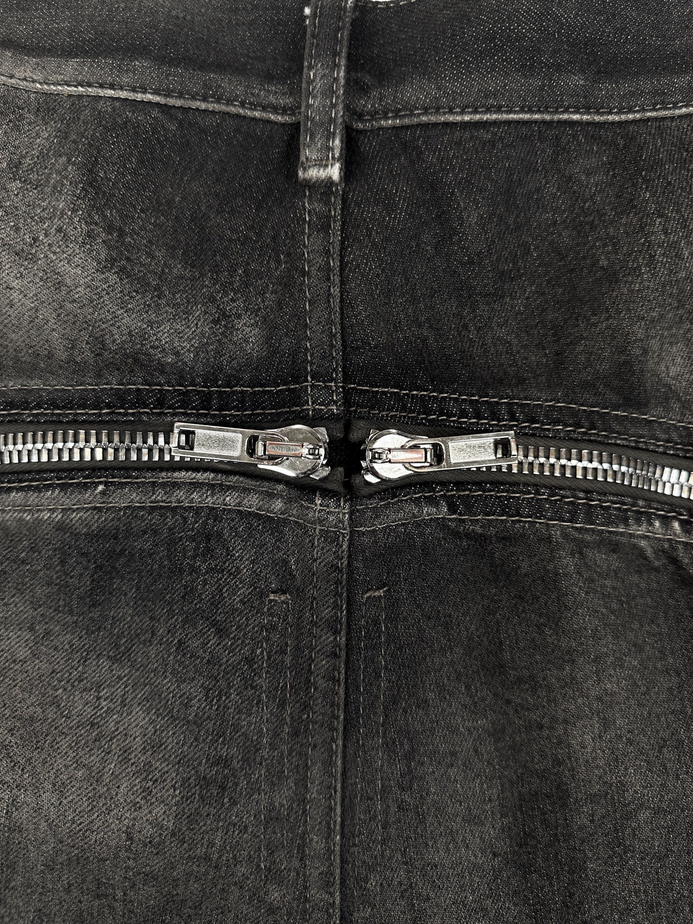 AW22 Rick Owens ‘Bolan’ Banana Flared Zip Dark Dust Denim