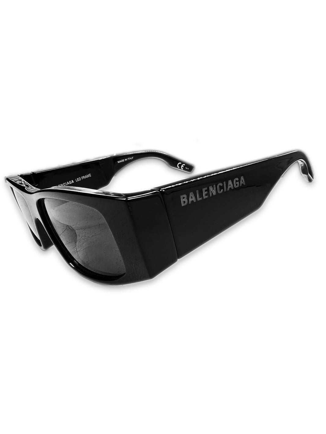SS20 Balenciaga ‘LED’ Black Square Frame Sunglasses
