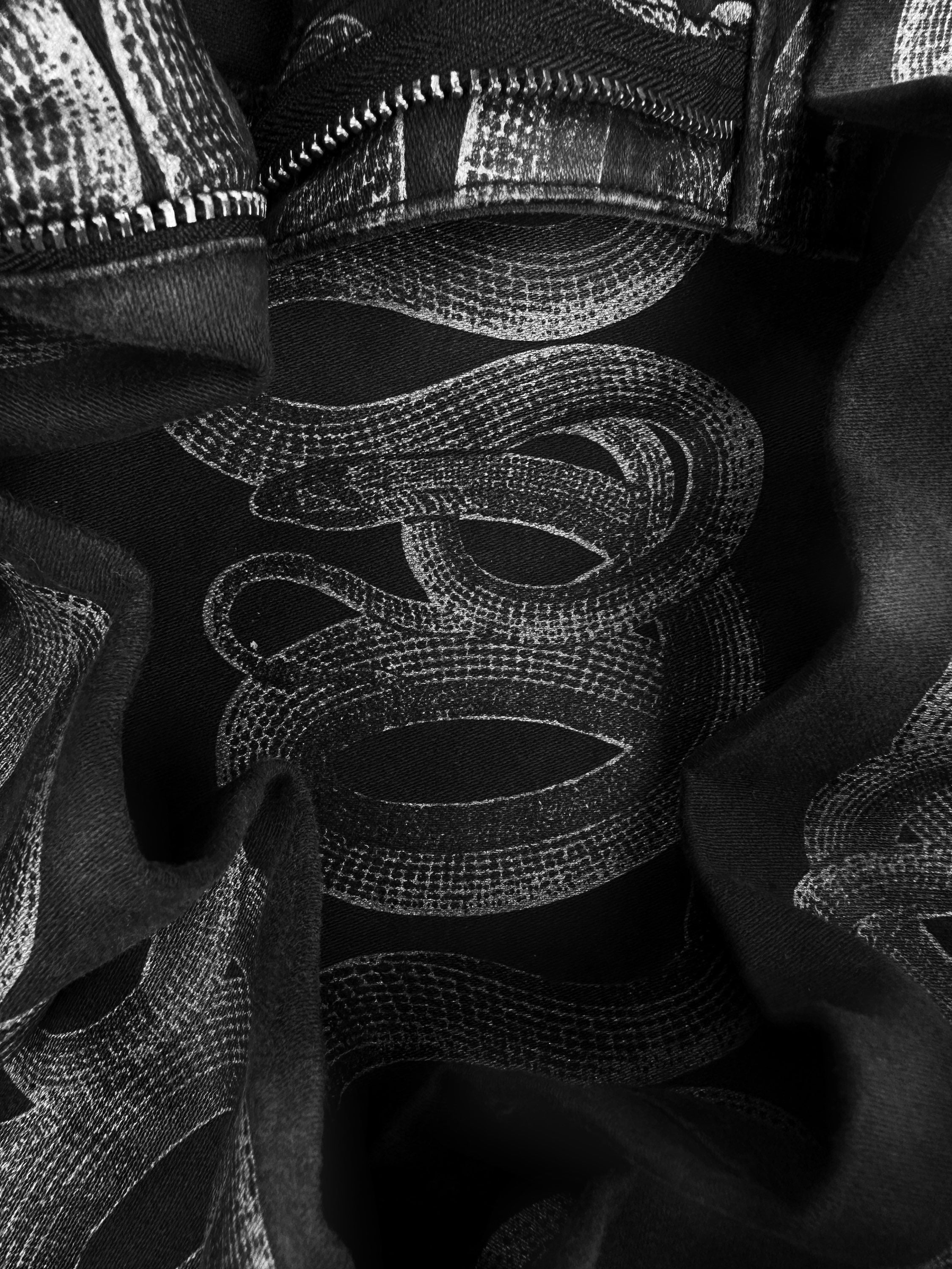 SS98 Hysteric Glamour ‘Snake’ Spiral Motif Black Denim