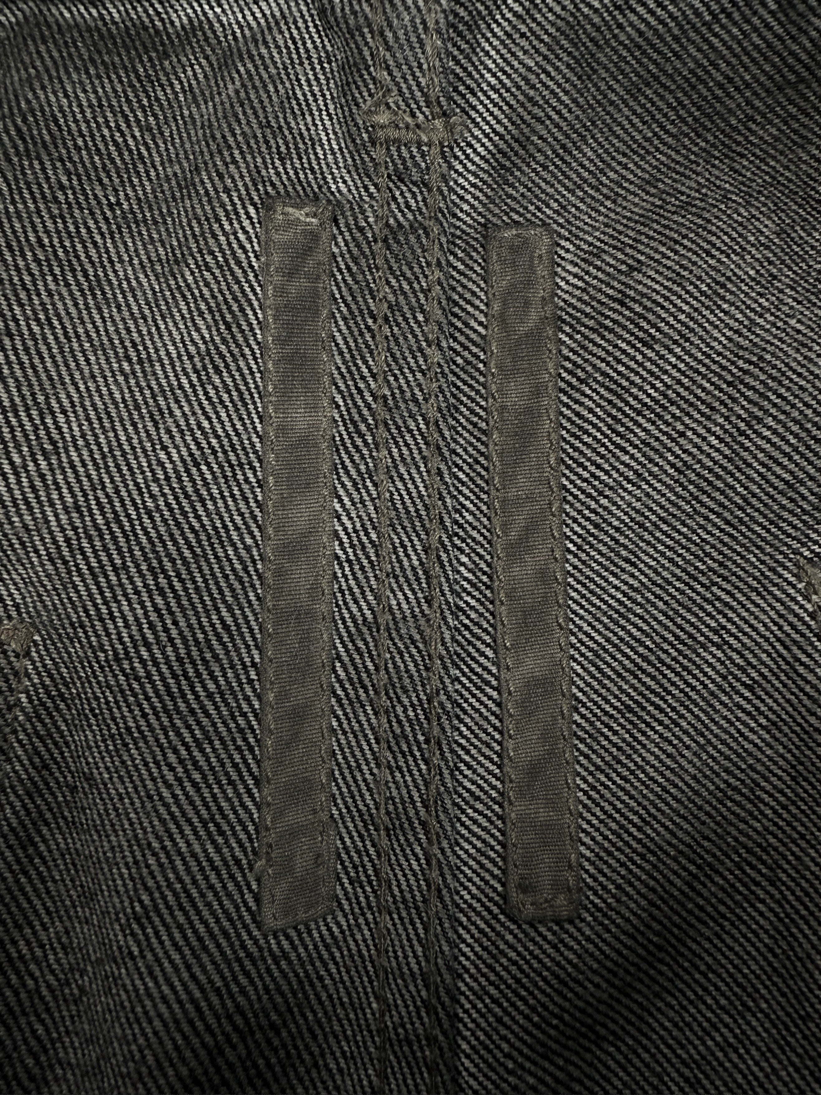 Rick Owens Mineral Wash Flared Bolan Grey Wide Cut Denim