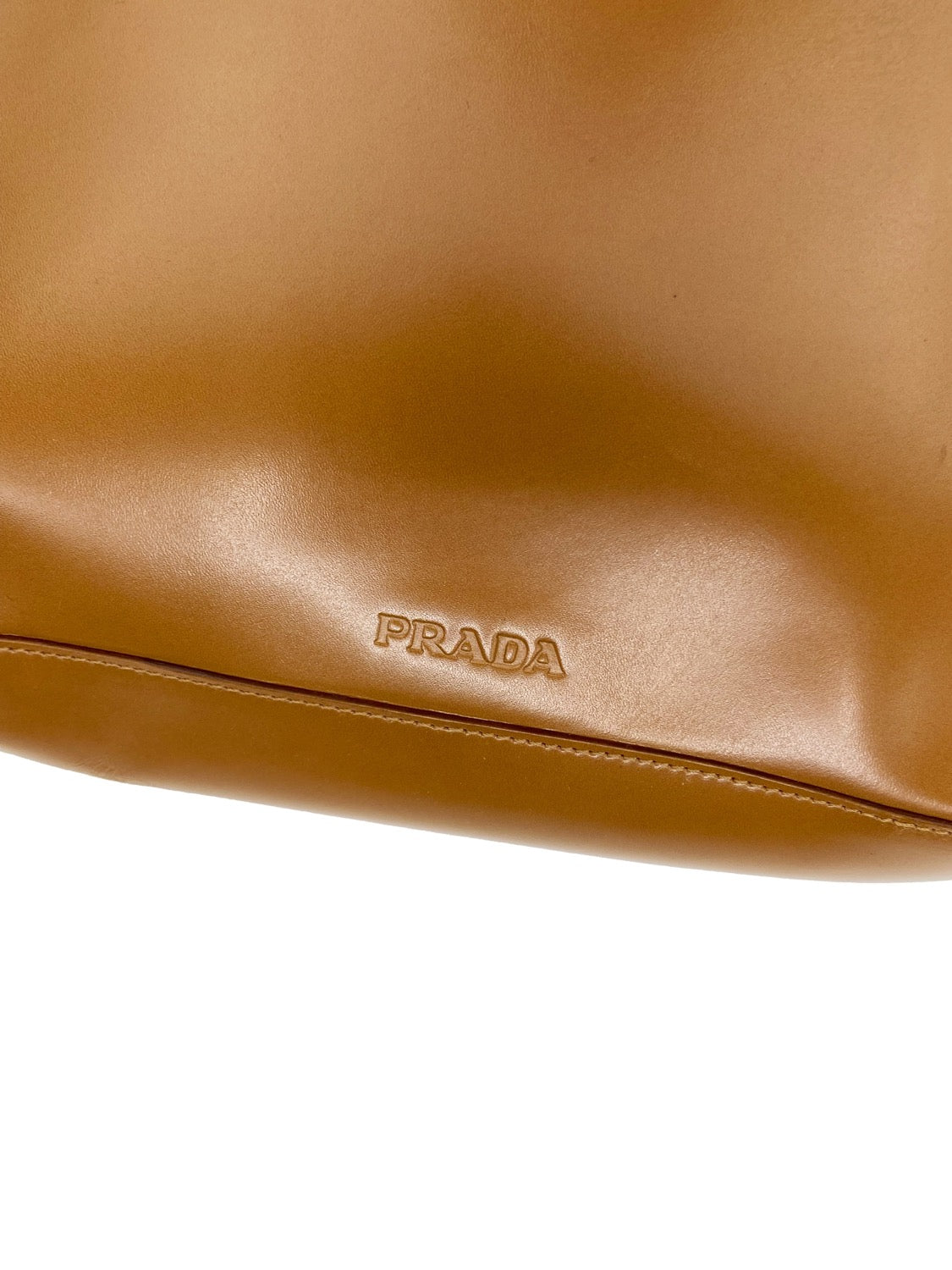 SS99 Prada Caramel Leather Embossed Chest Rig Backpack