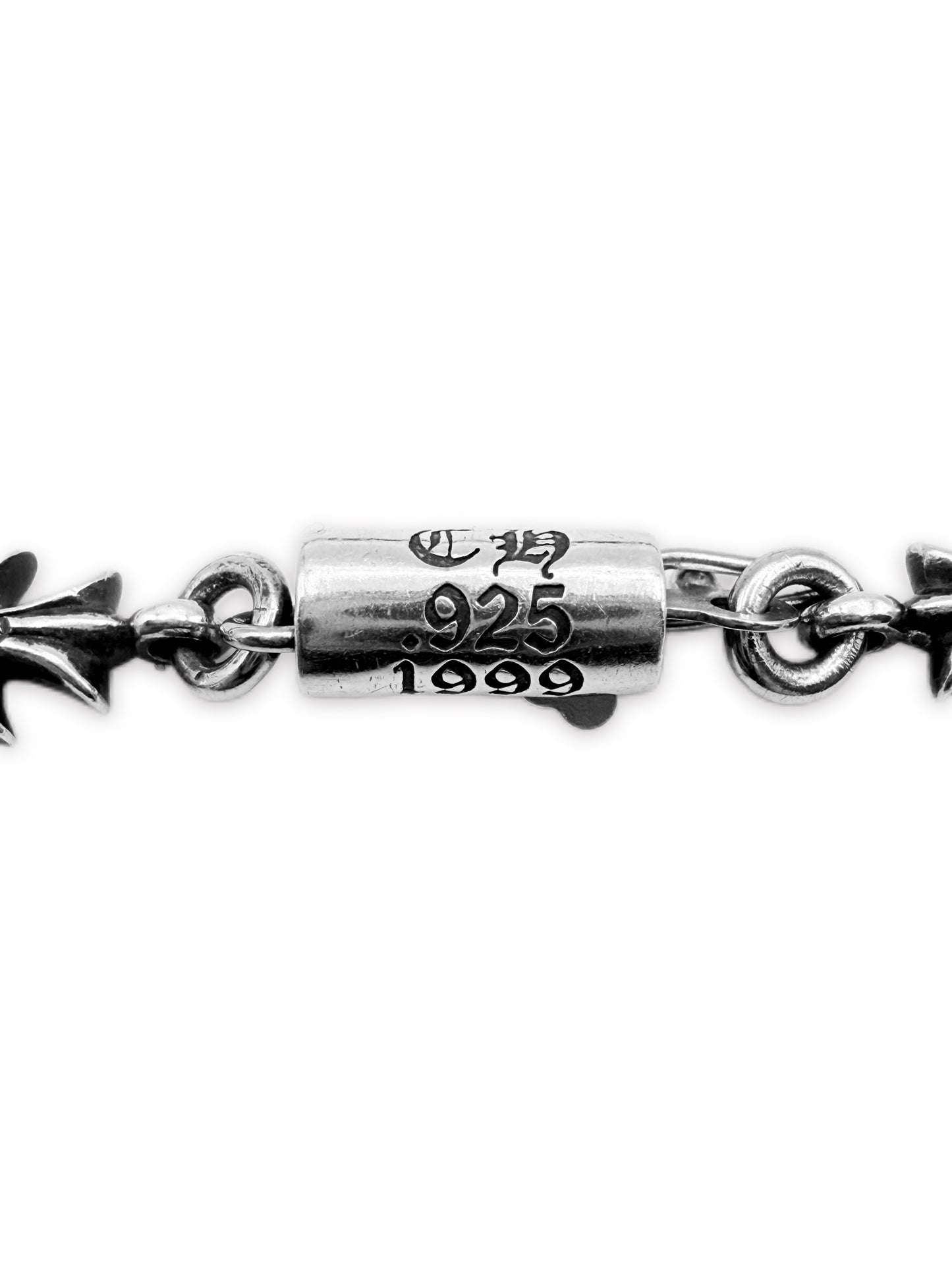 Chrome Hearts Diamond Factory Set Tiny E .925 Silver 10 Link Bracelet