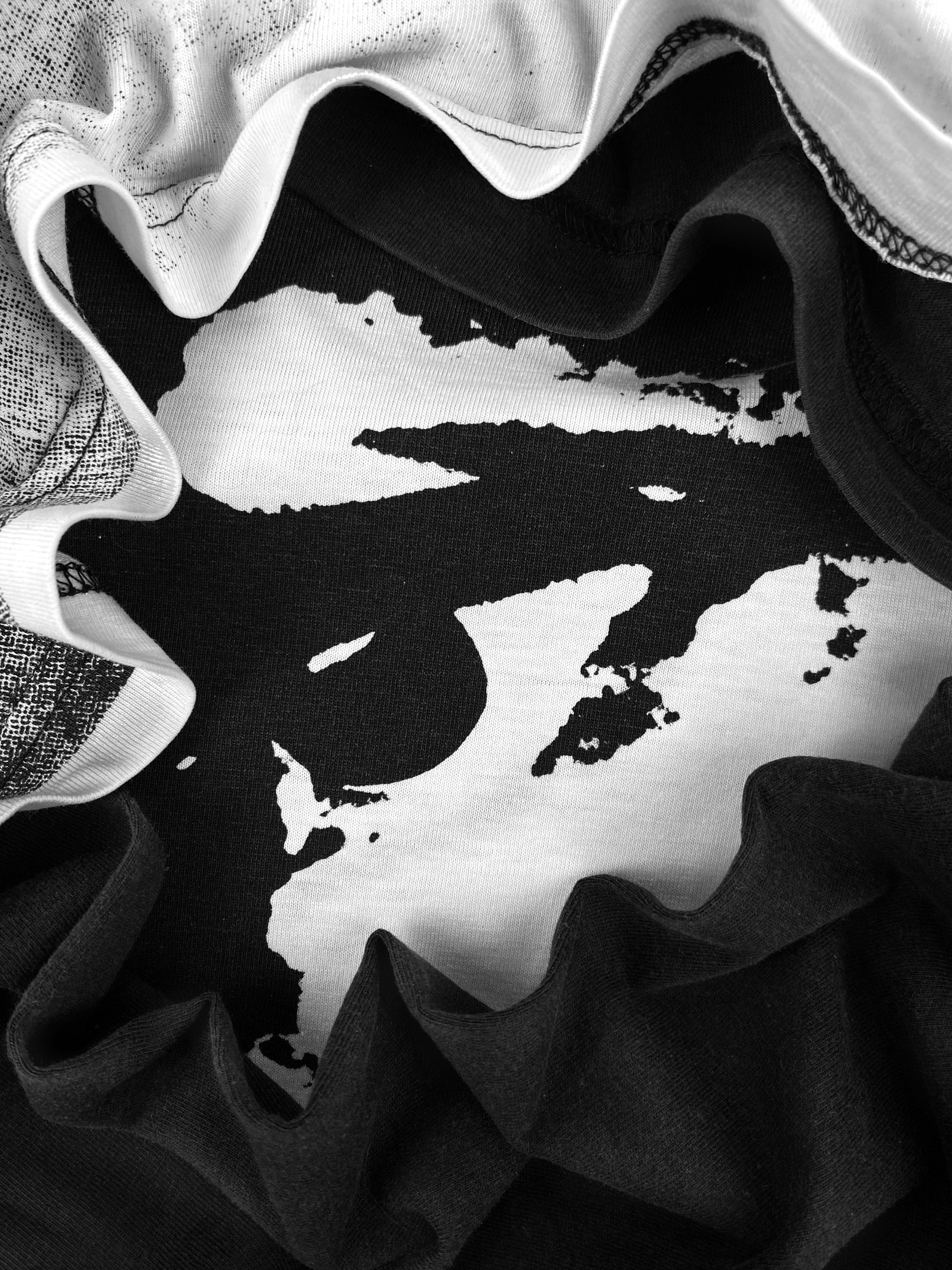 90s Jean Paul Gaultier ‘Kiss’ Negative Face Graphic Turtleneck