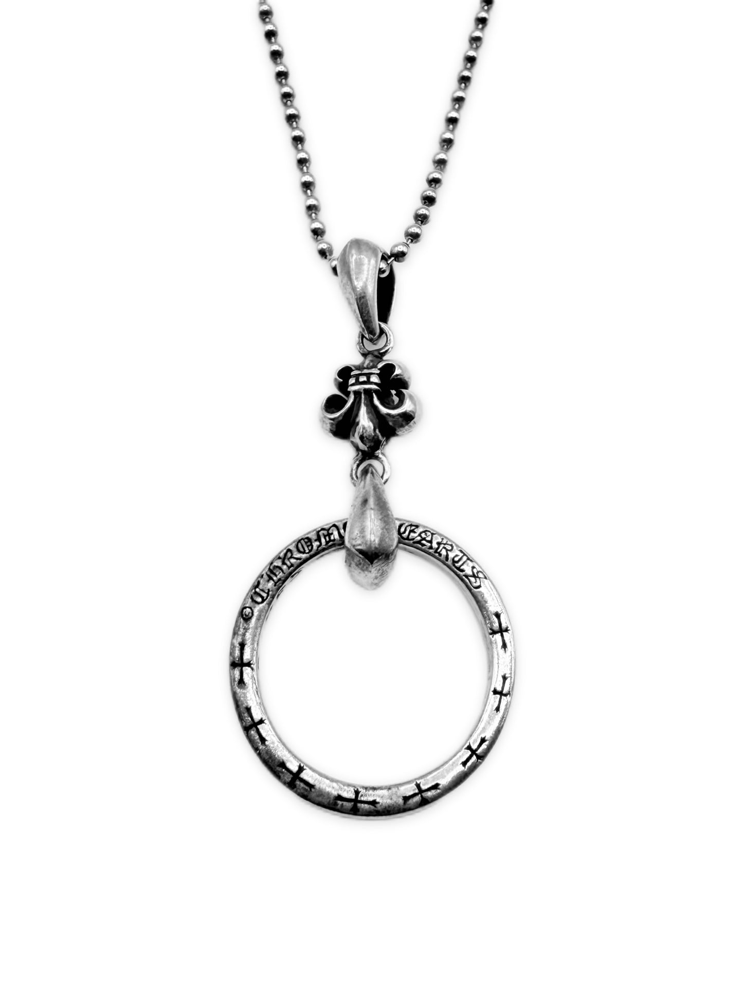 Chrome Hearts Fleur Ring Eyewear .925 Silver 30 in Necklace