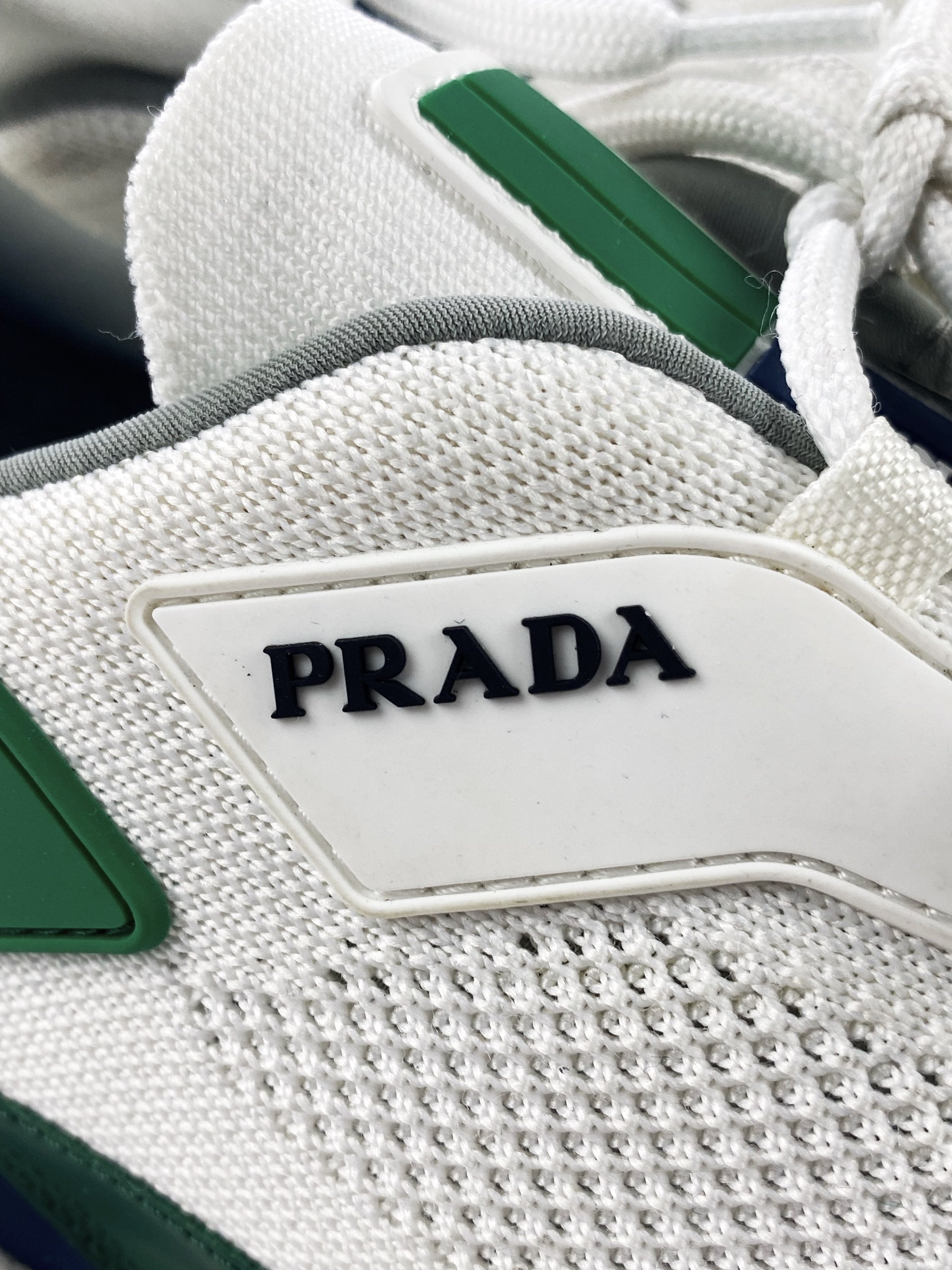 Prada ‘Cloudburst’ Two Tone Lace-up Knit Sneakers