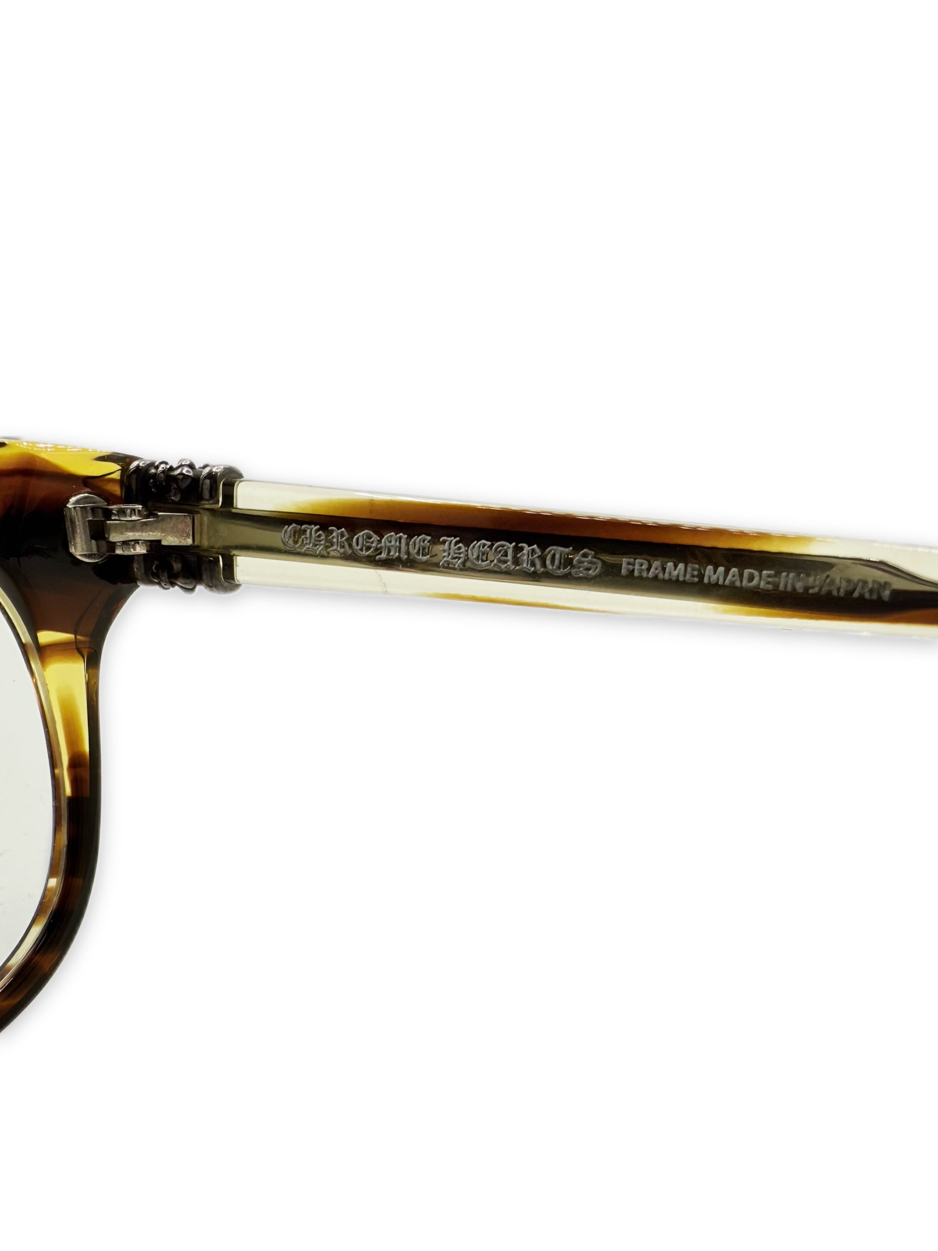 Chrome Hearts ‘Instabutt’ Fleur Tortoise Shell Prescription Glasses