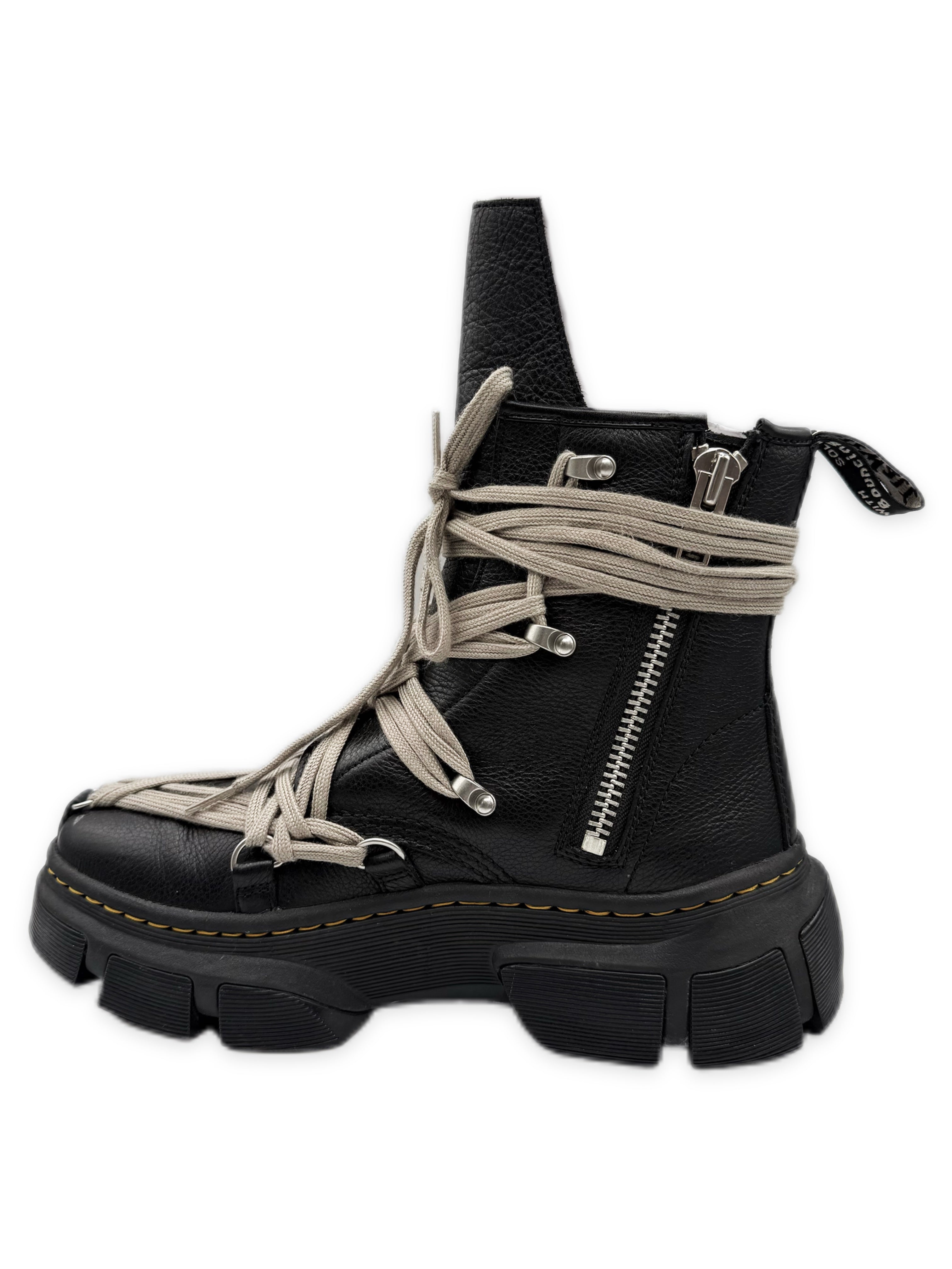 2024 Rick Owens x Dr Marten ‘1460’ DMXL Pentagram Lace Leather Boots