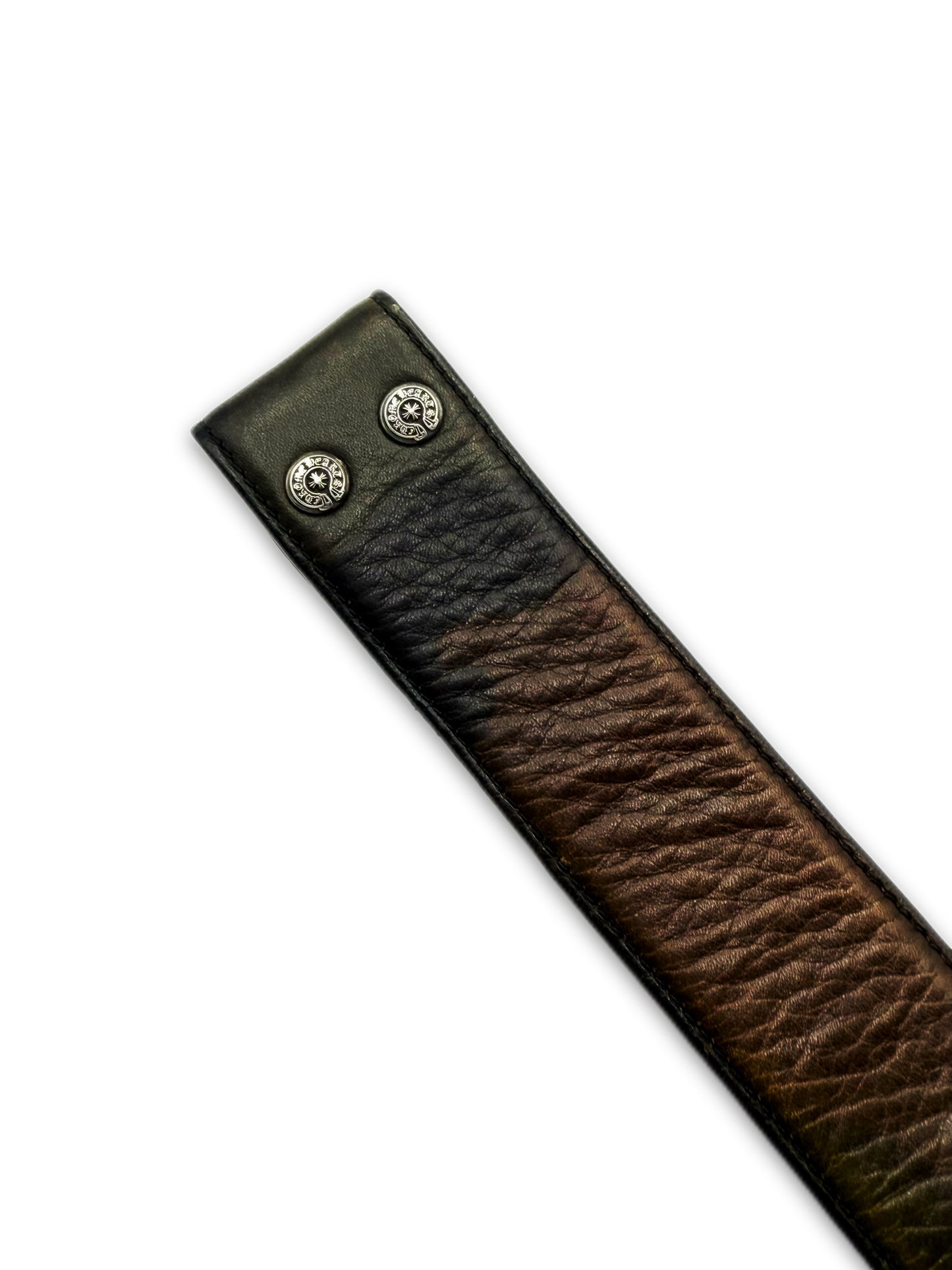 Chrome Hearts Green Camouflage Leather Belt Strap