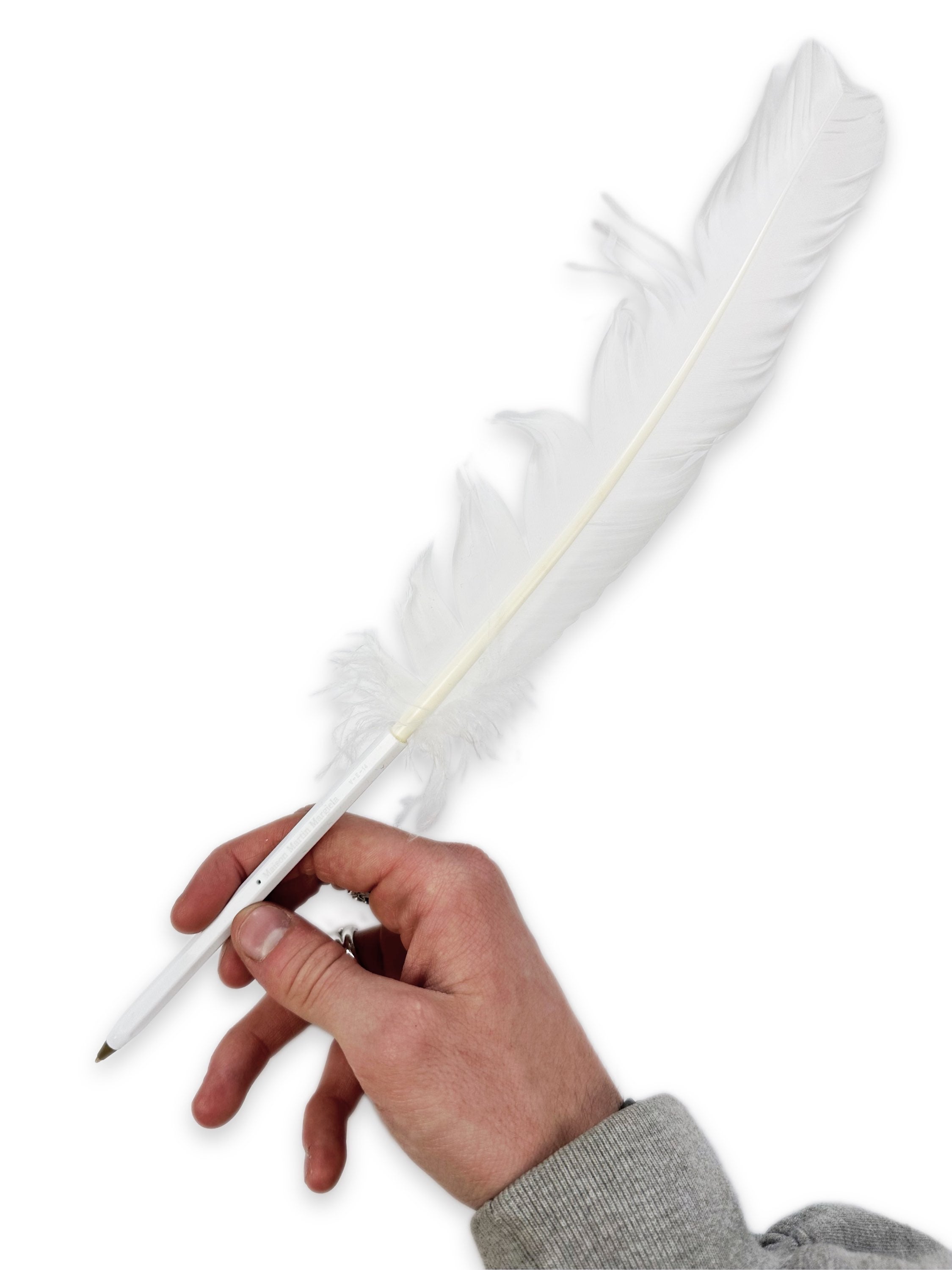AW09 MAISON MARGIELA X BIC 'OSTICH' FEATHER WHITE PEN | ArchiveThreads