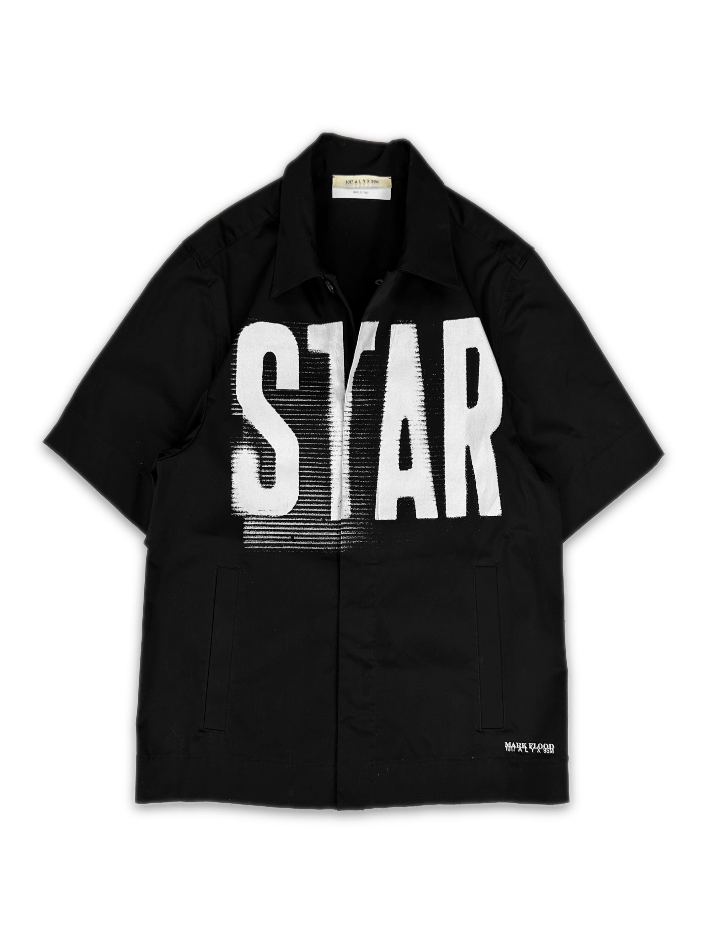1019 Alyx 9SM x Mark Flood ‘Stardum’ Black Collared Shirt