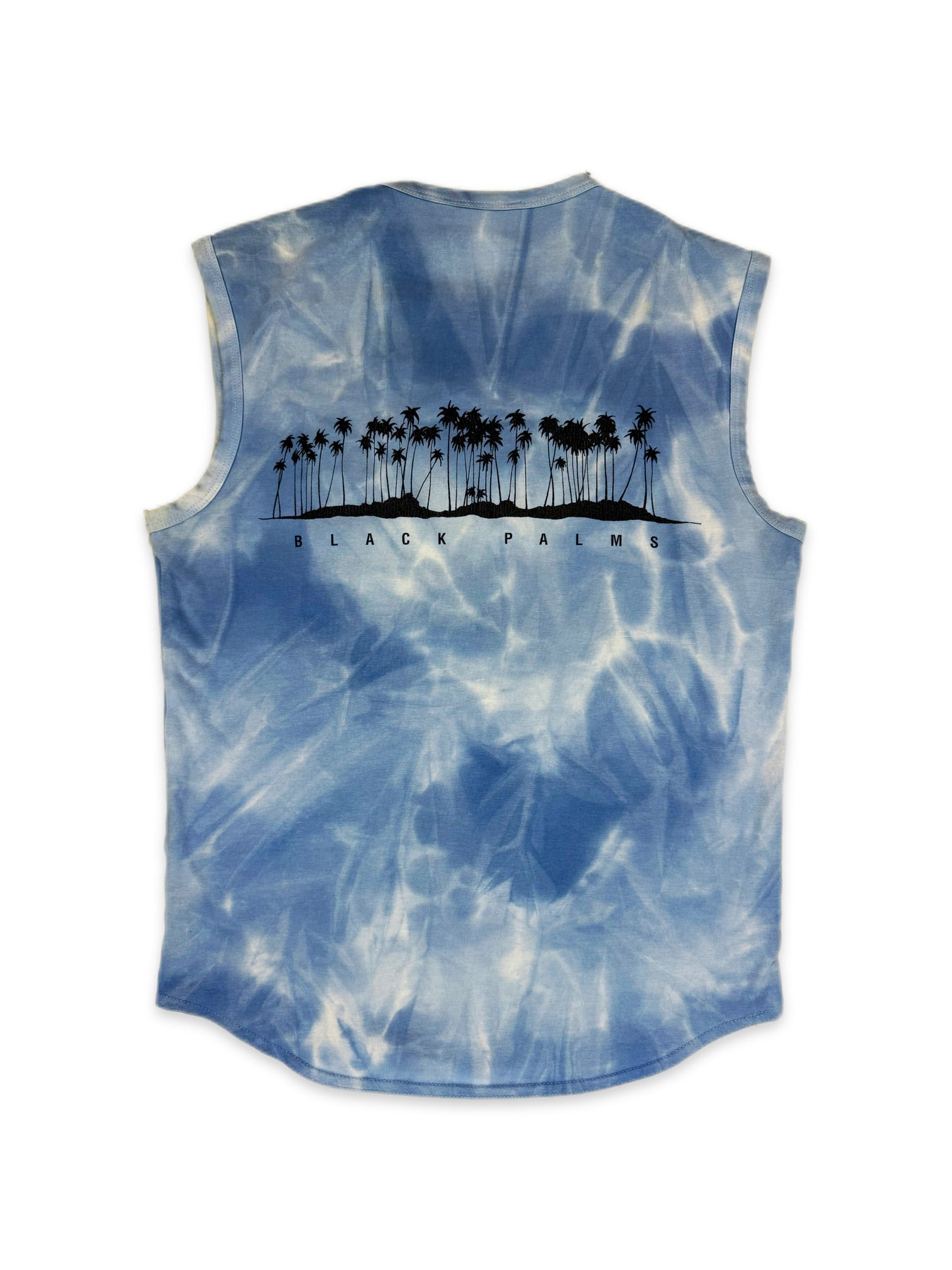 SS98 Raf Simons ‘Black Palms’ Tie-Dye Graphic Tank-top
