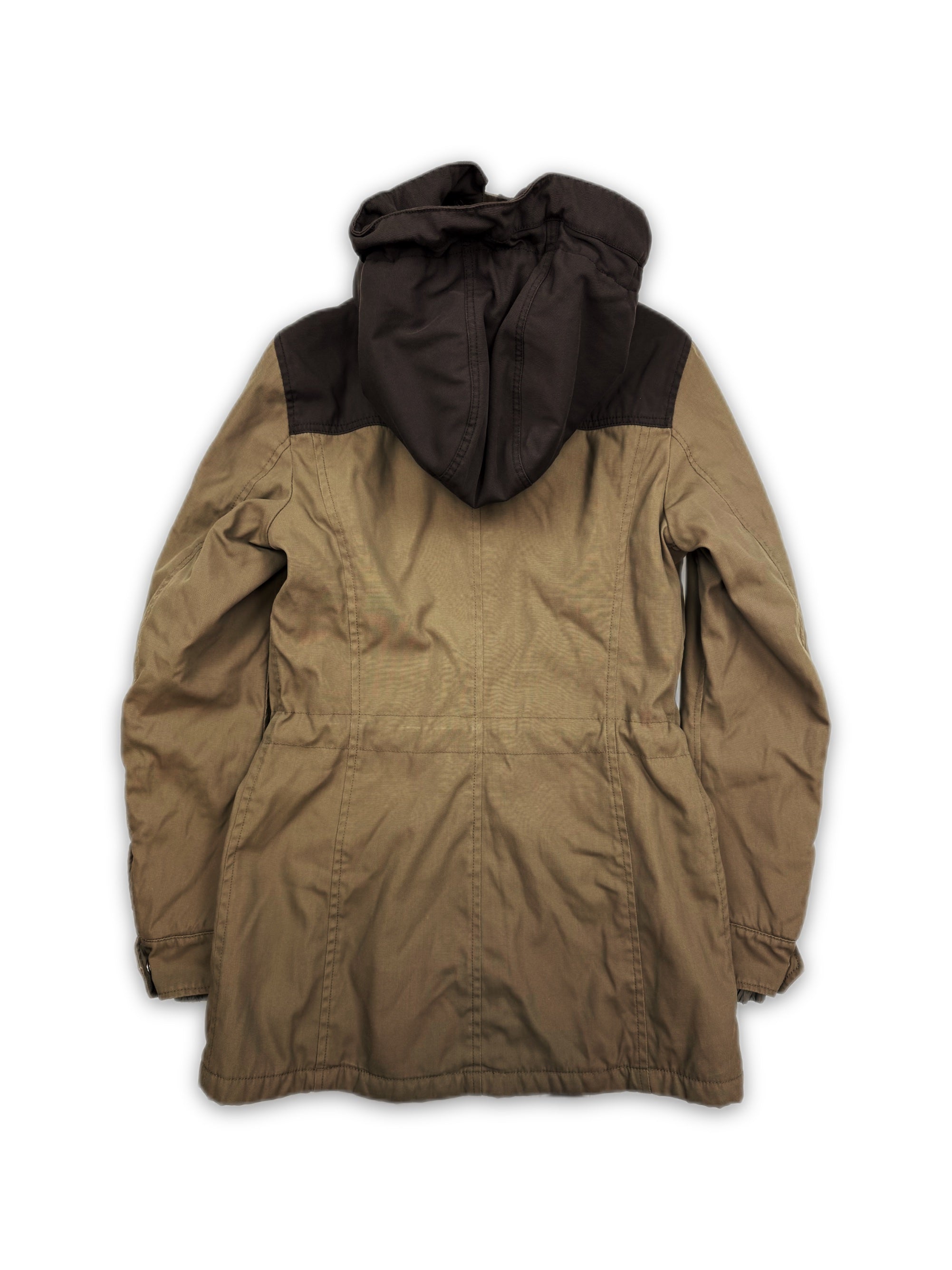 00s Prada Sport Two Tone Nylon Multi Pocket Shearling Jacket