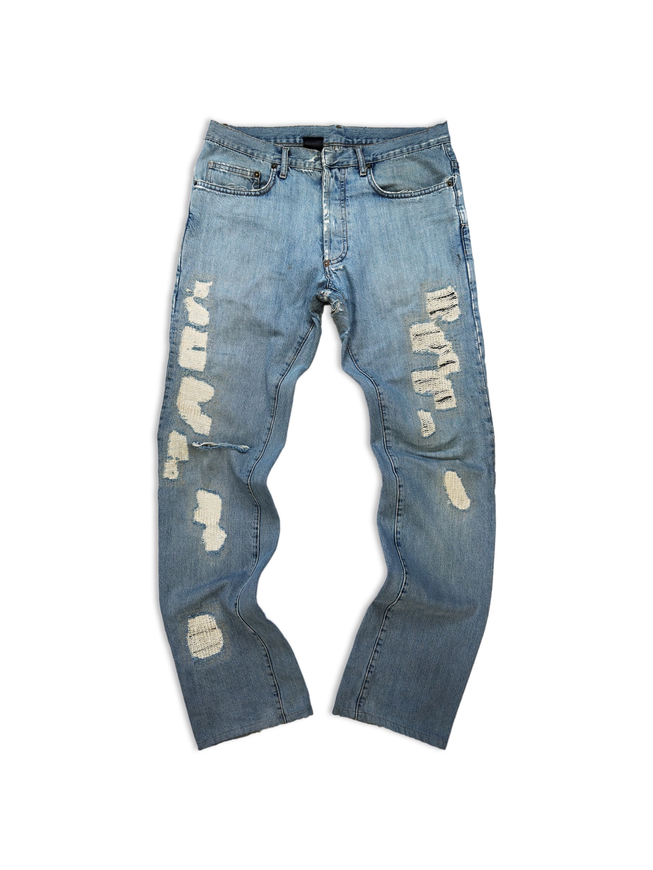 SS06 Dior by Hedi Slimane ‘Crash’ Blue Light Wash Distressed Jeans