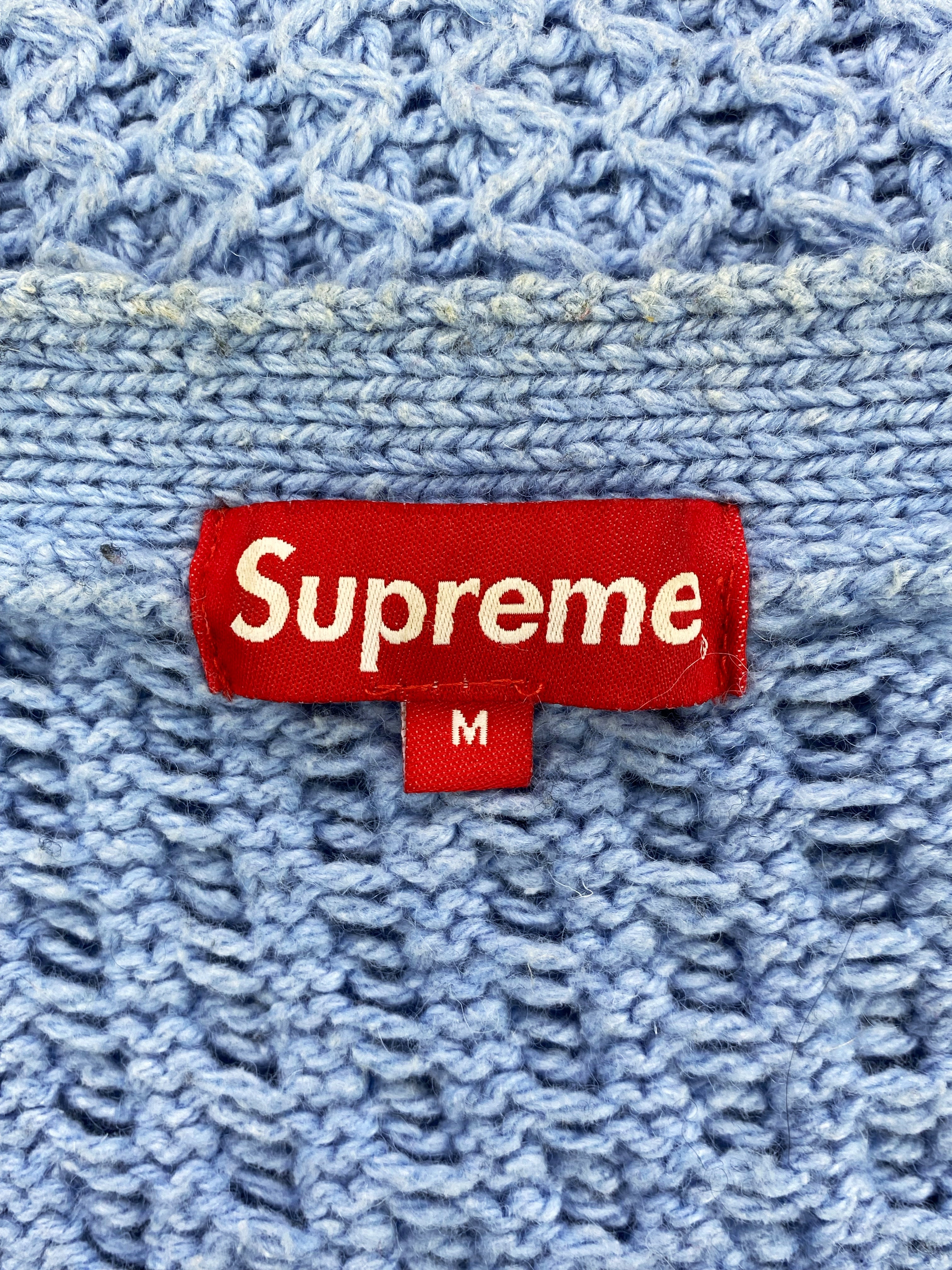 FW16 Supreme Cable Knit Cardigan