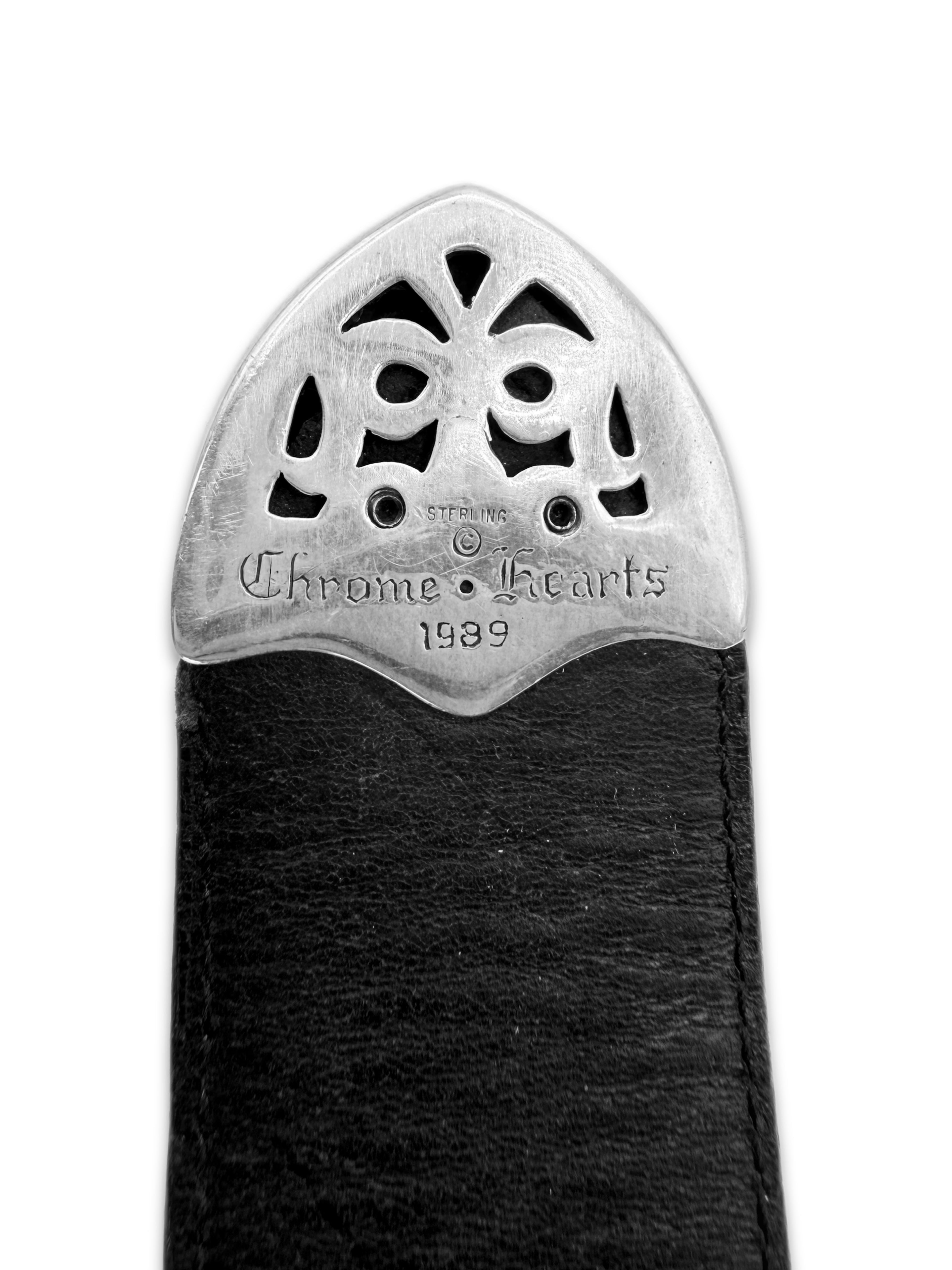 Chrome Hearts 3 Piece Western .925 Silver Leather Belt
