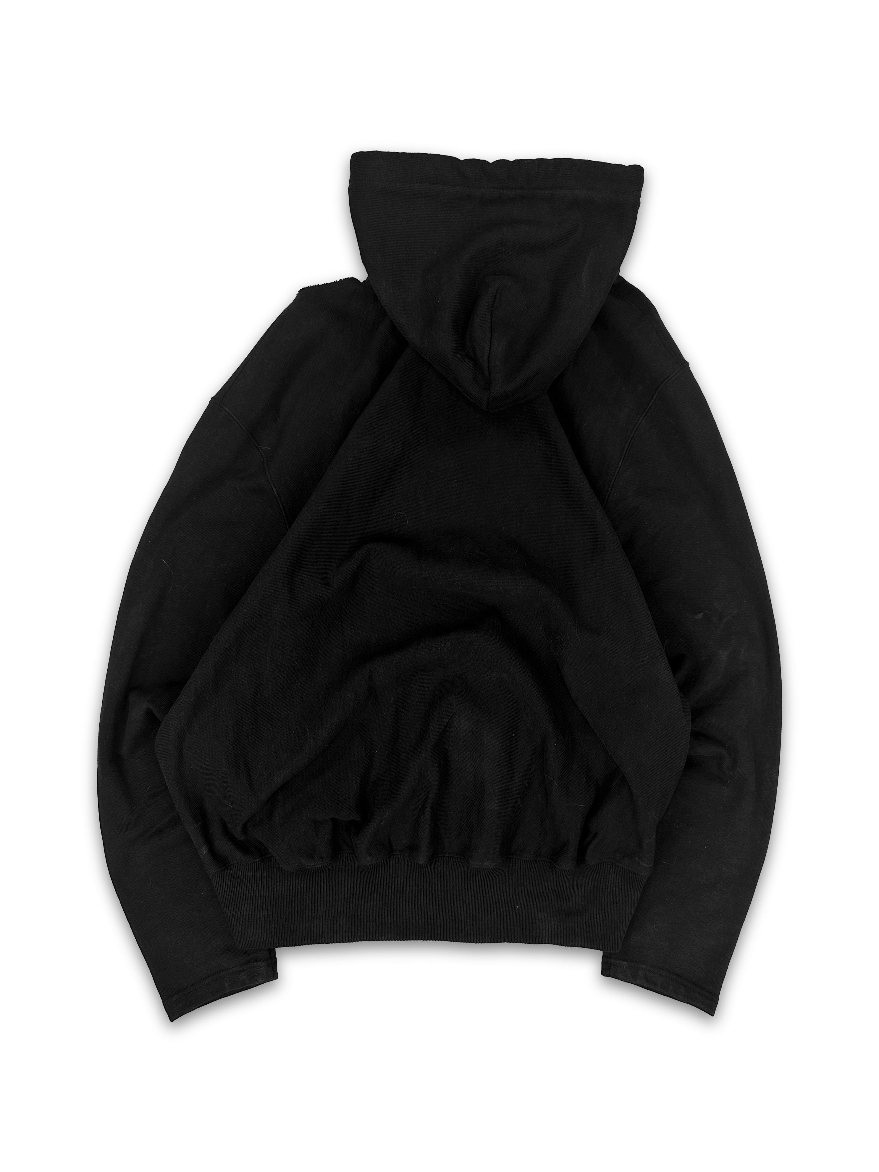 SS17 Vetements x Champion ‘In Progress’ Cut Out Black Hoodie