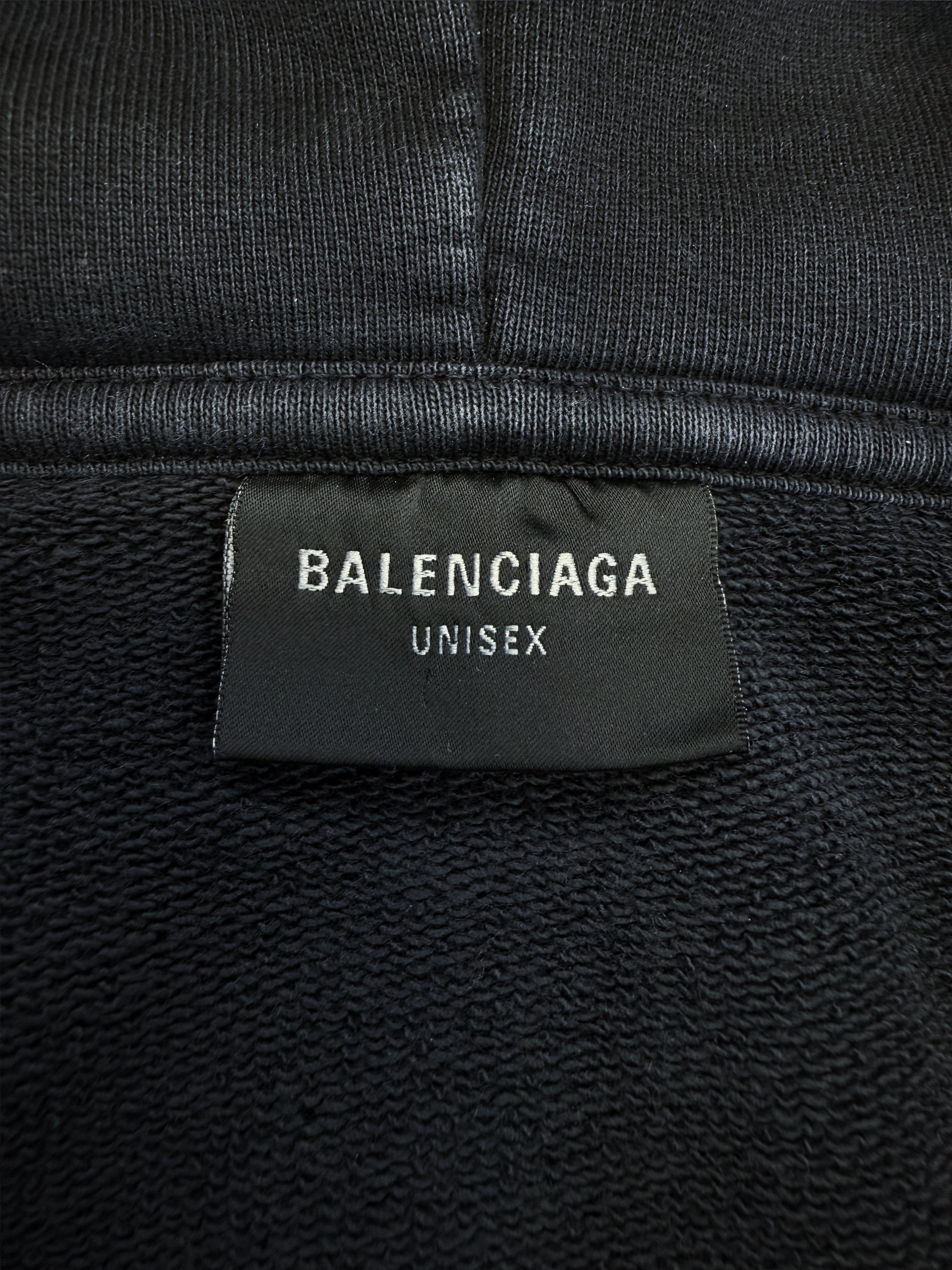 Balenciaga Collegiate ‘10 Avenue’ Zip-Up Back Logo Slate Hoodie