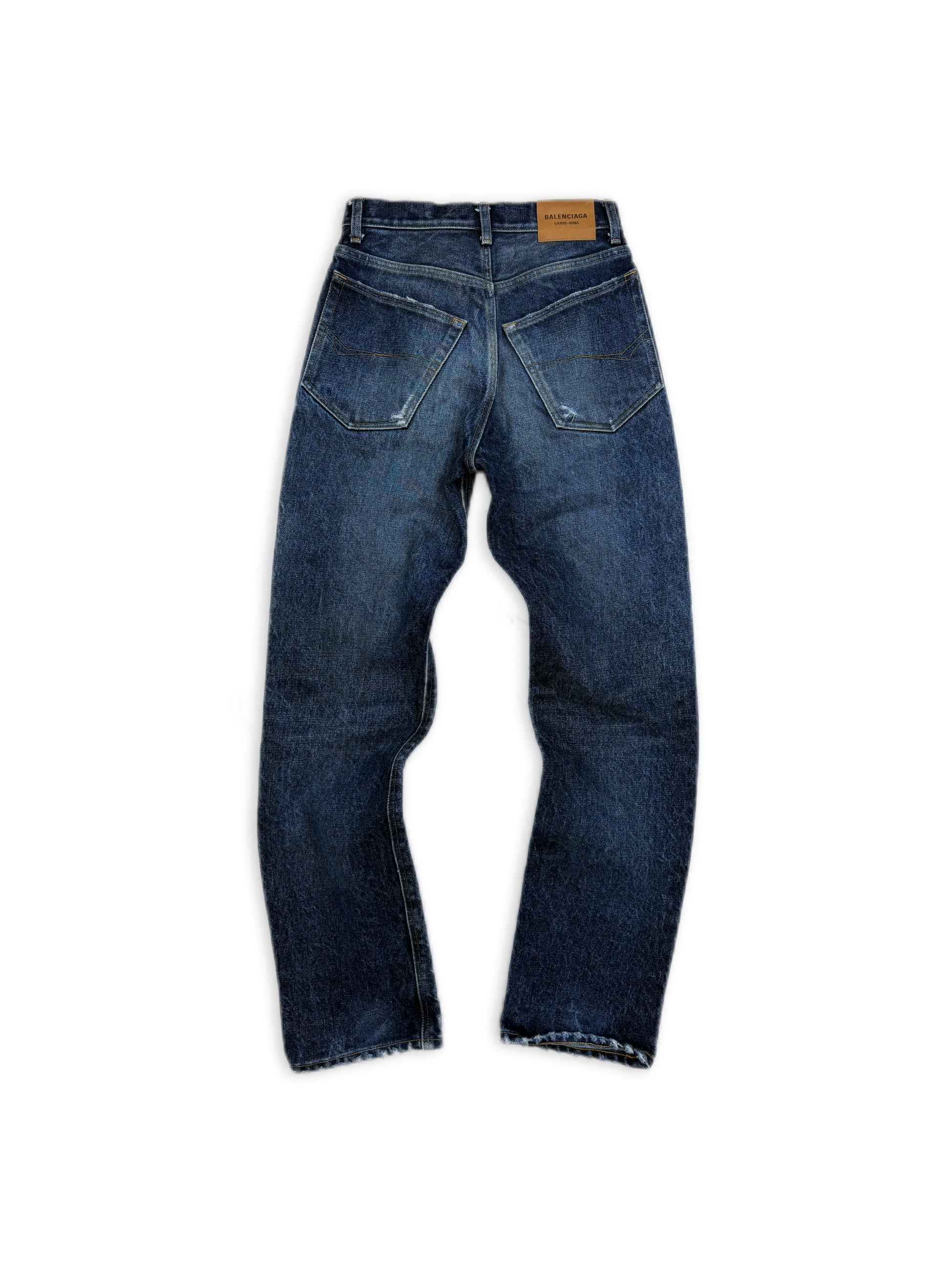 Balenciaga Selvedge Straight Cut Blue Heavy Weight Denim