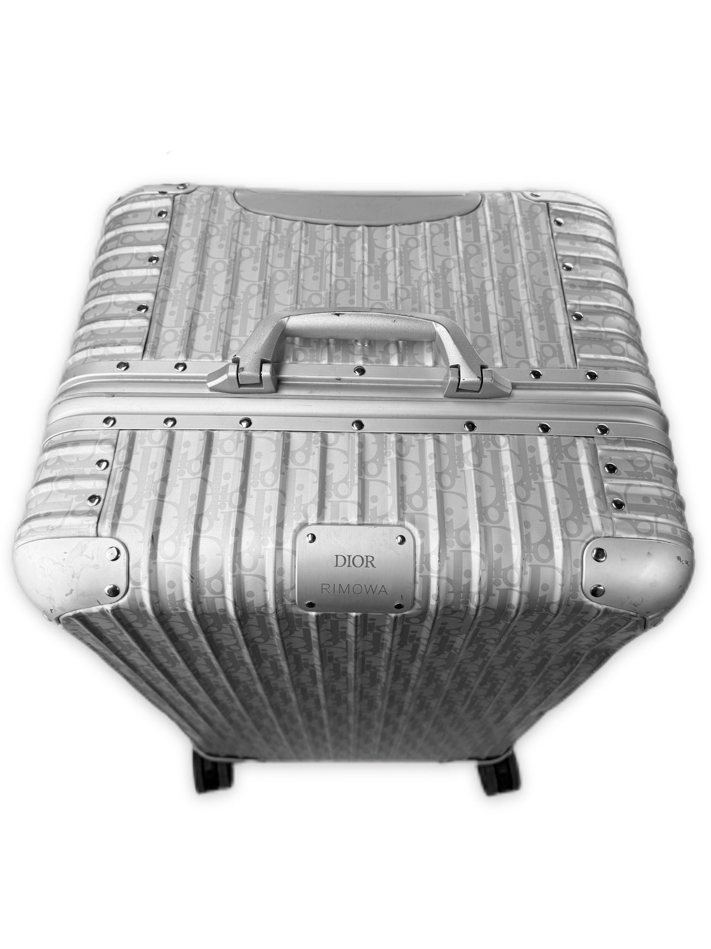 SS20 Dior x Rimowa Large Oblique Monogram 4 Wheel Aluminum Suitcase