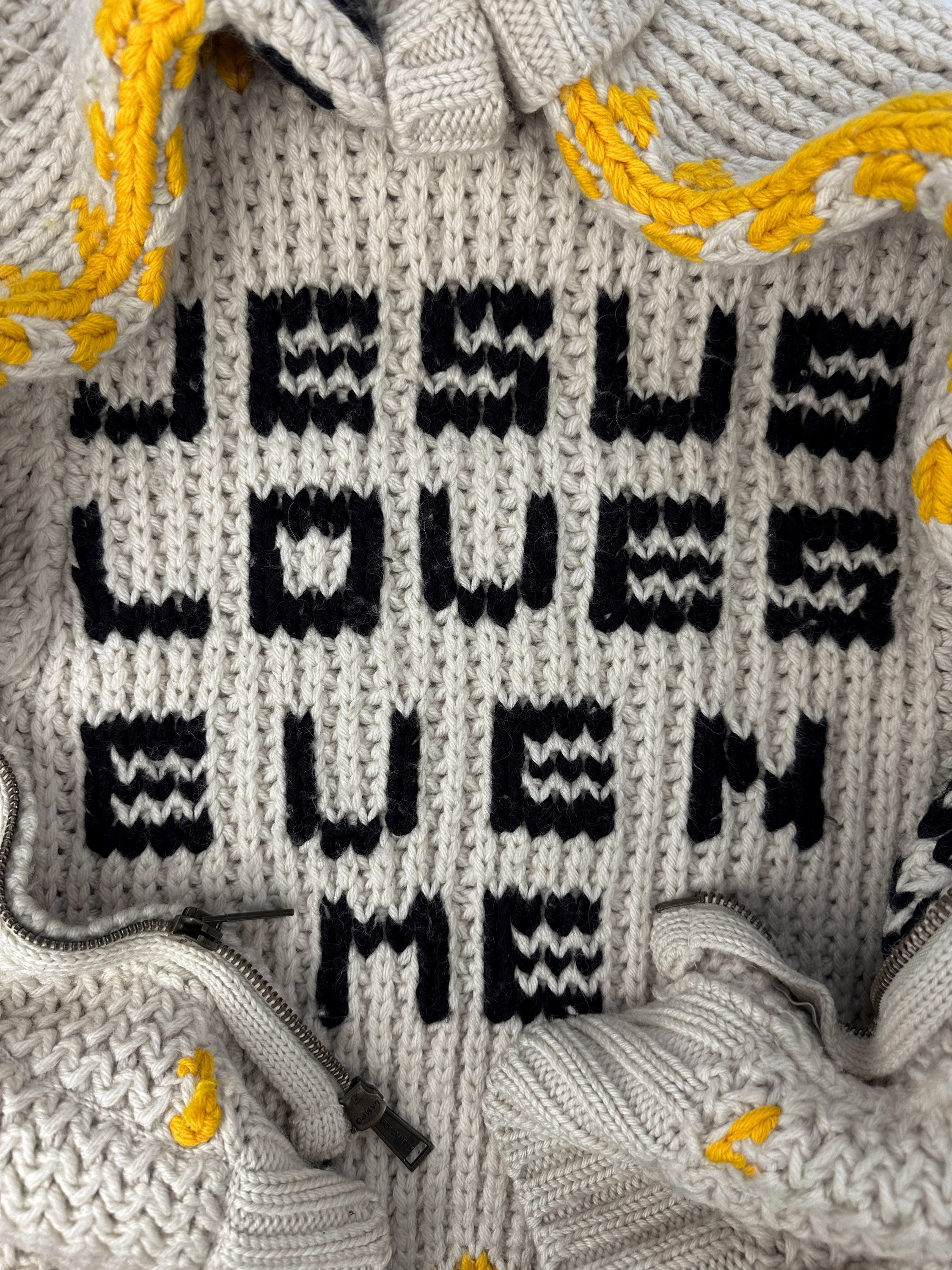 AW05 Dsquared2 ‘Jesus Loves Even Me’ Church Knitted Cowichan