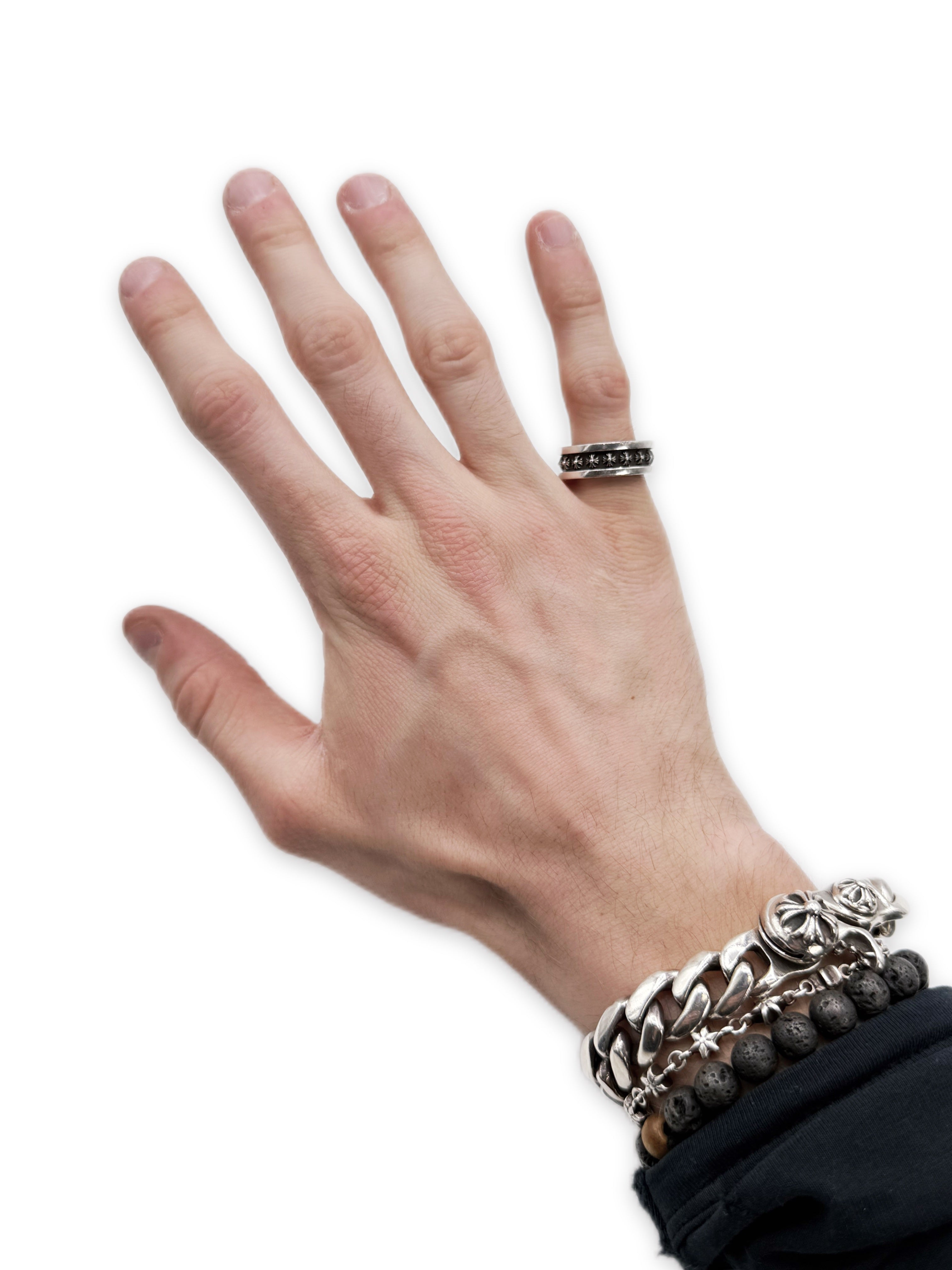 Chrome Hearts Mini Plus .925 Silver Etched Ring